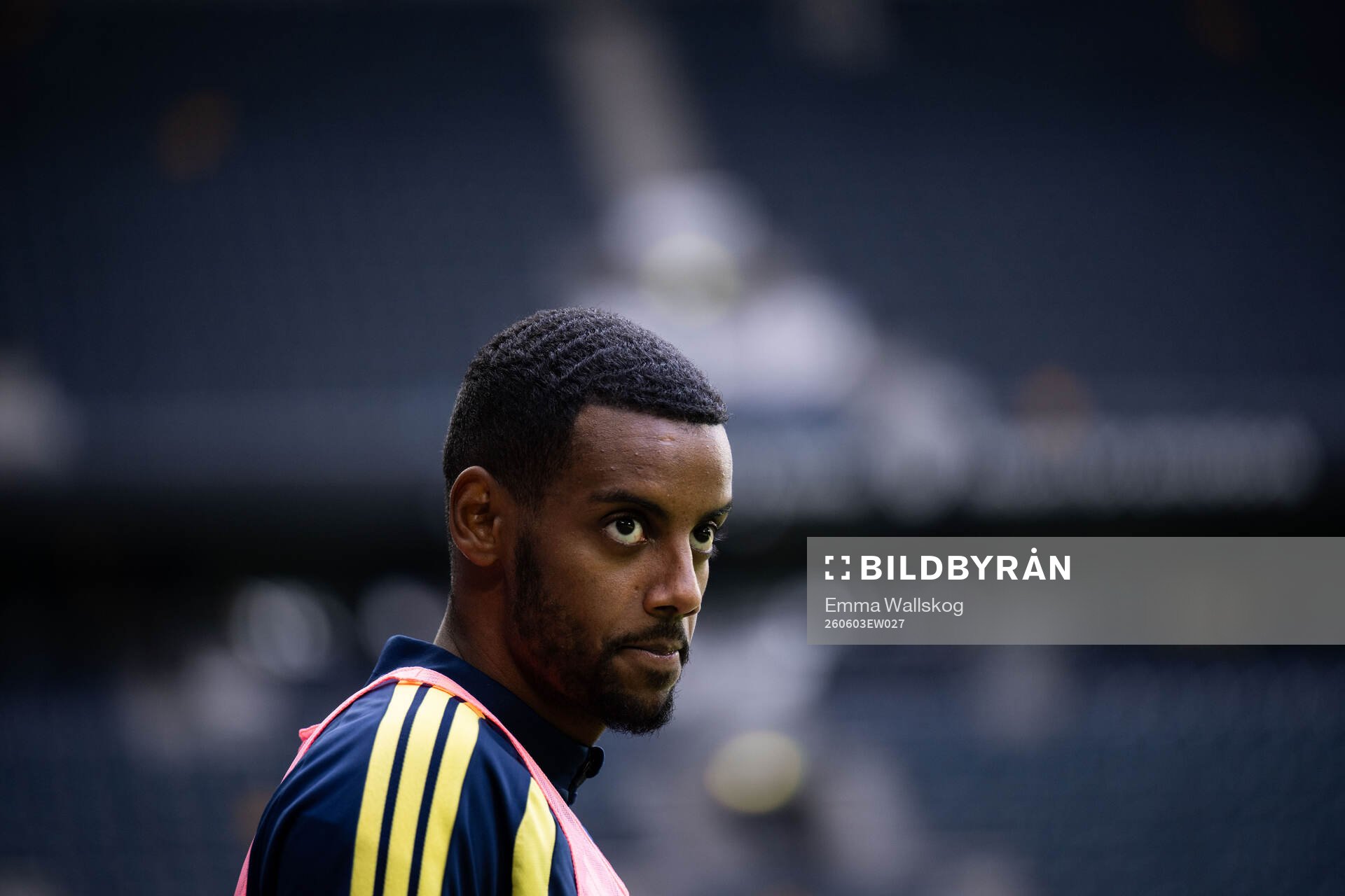 Alexander Isak of the Swedish national football team at a