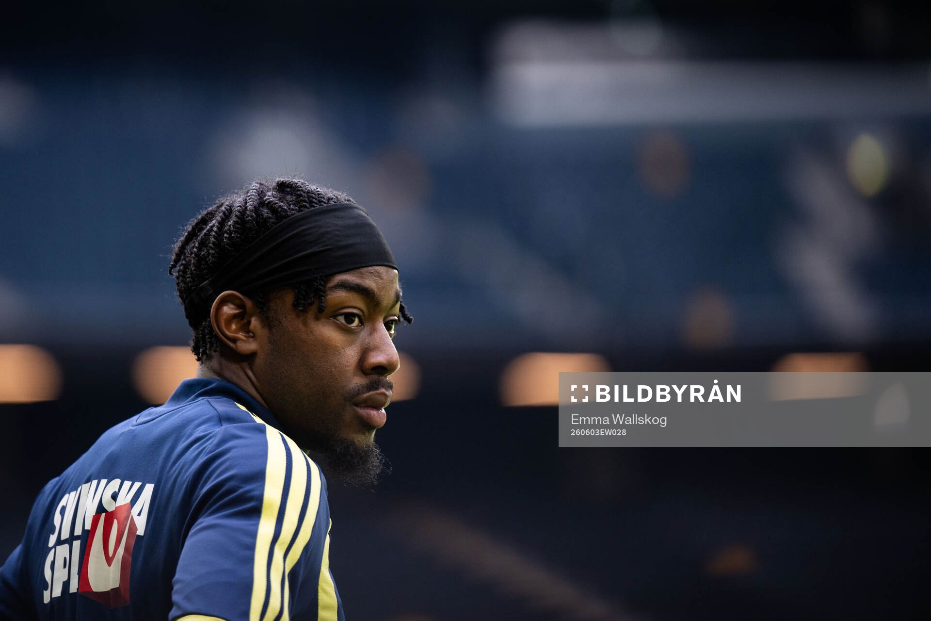 Anthony Elanga of the Swedish national football team at a