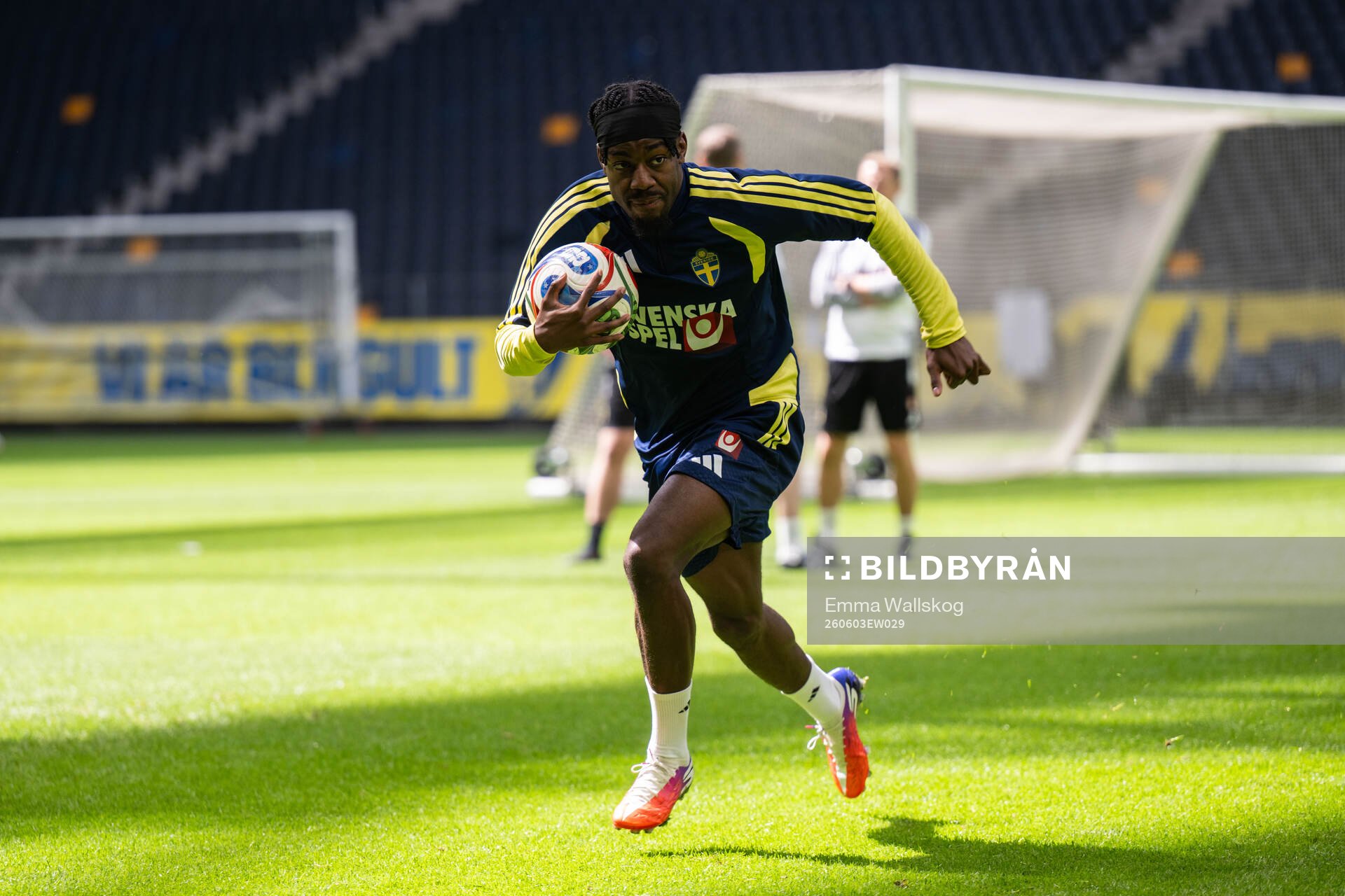 Anthony Elanga of the Swedish national football team at a