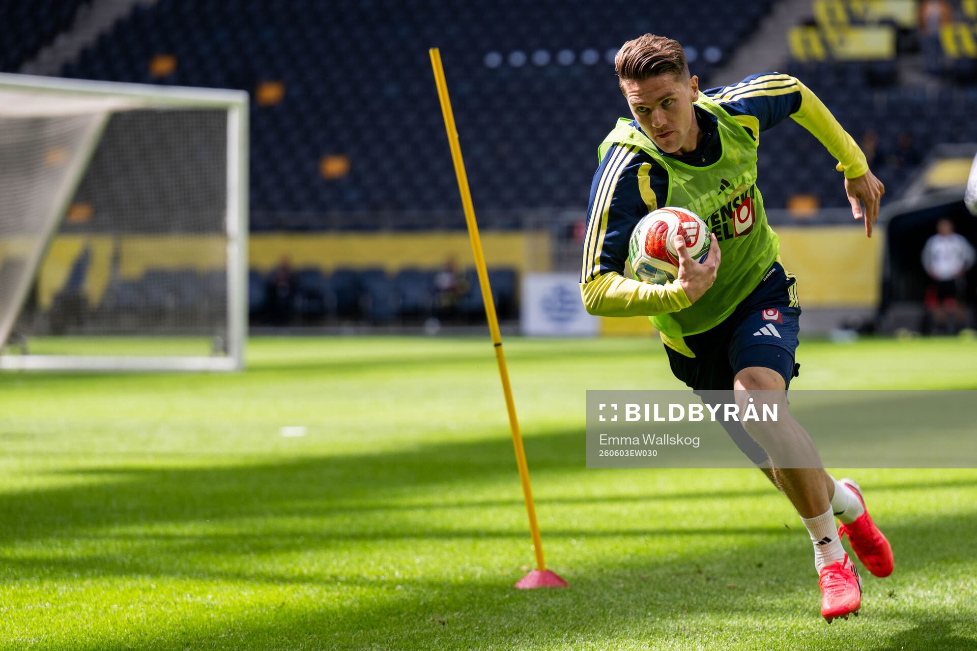 Viktor Gyökeres of the Swedish national football team at a