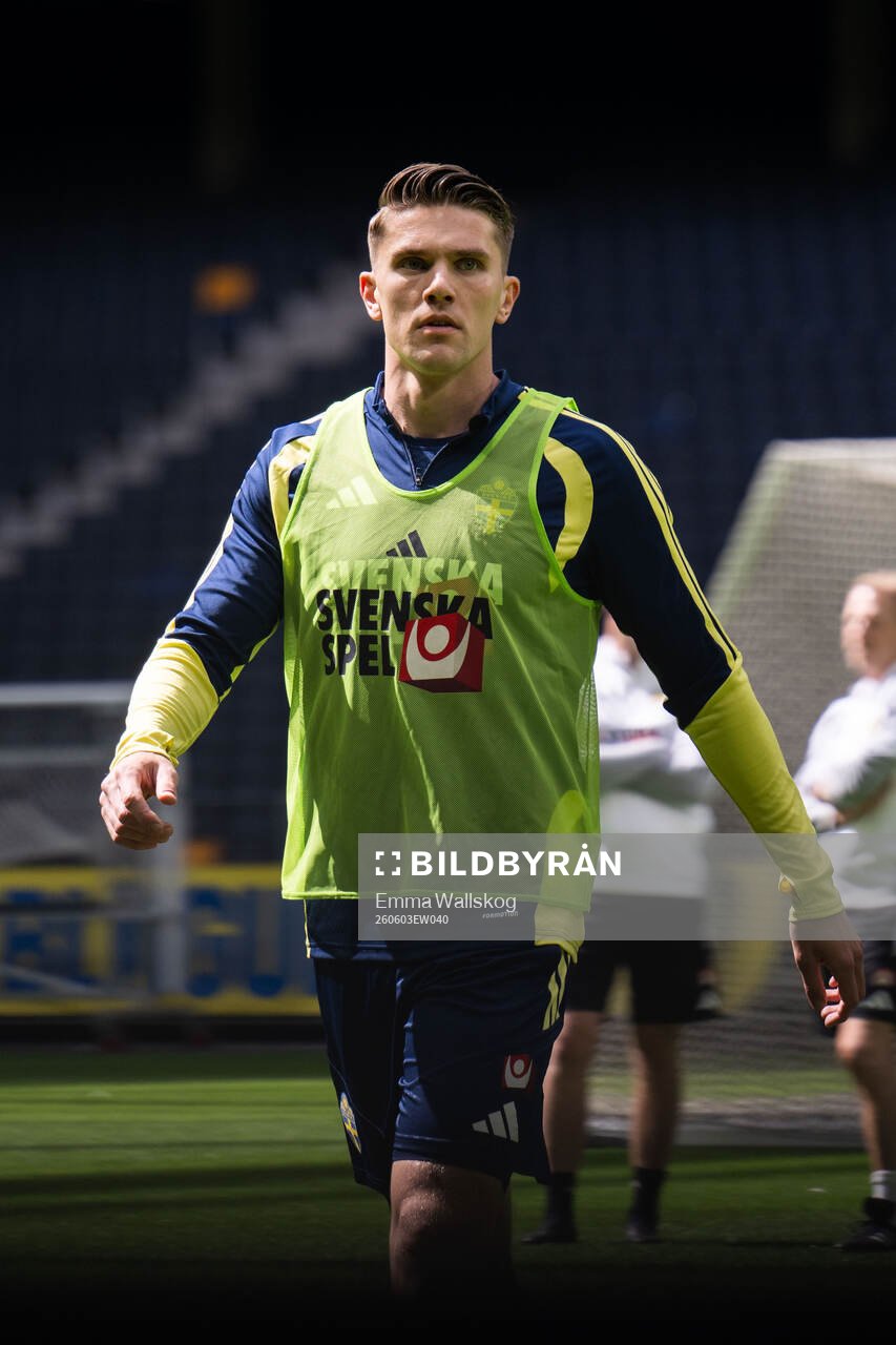 Viktor Gyökeres of the Swedish national football team at a