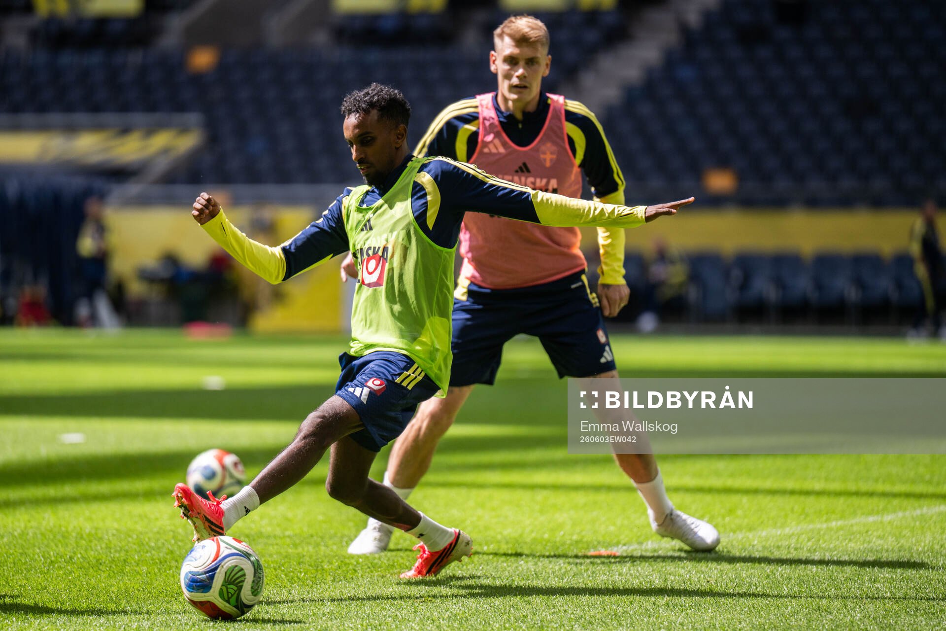 Taha Ali of the Swedish national football team at a