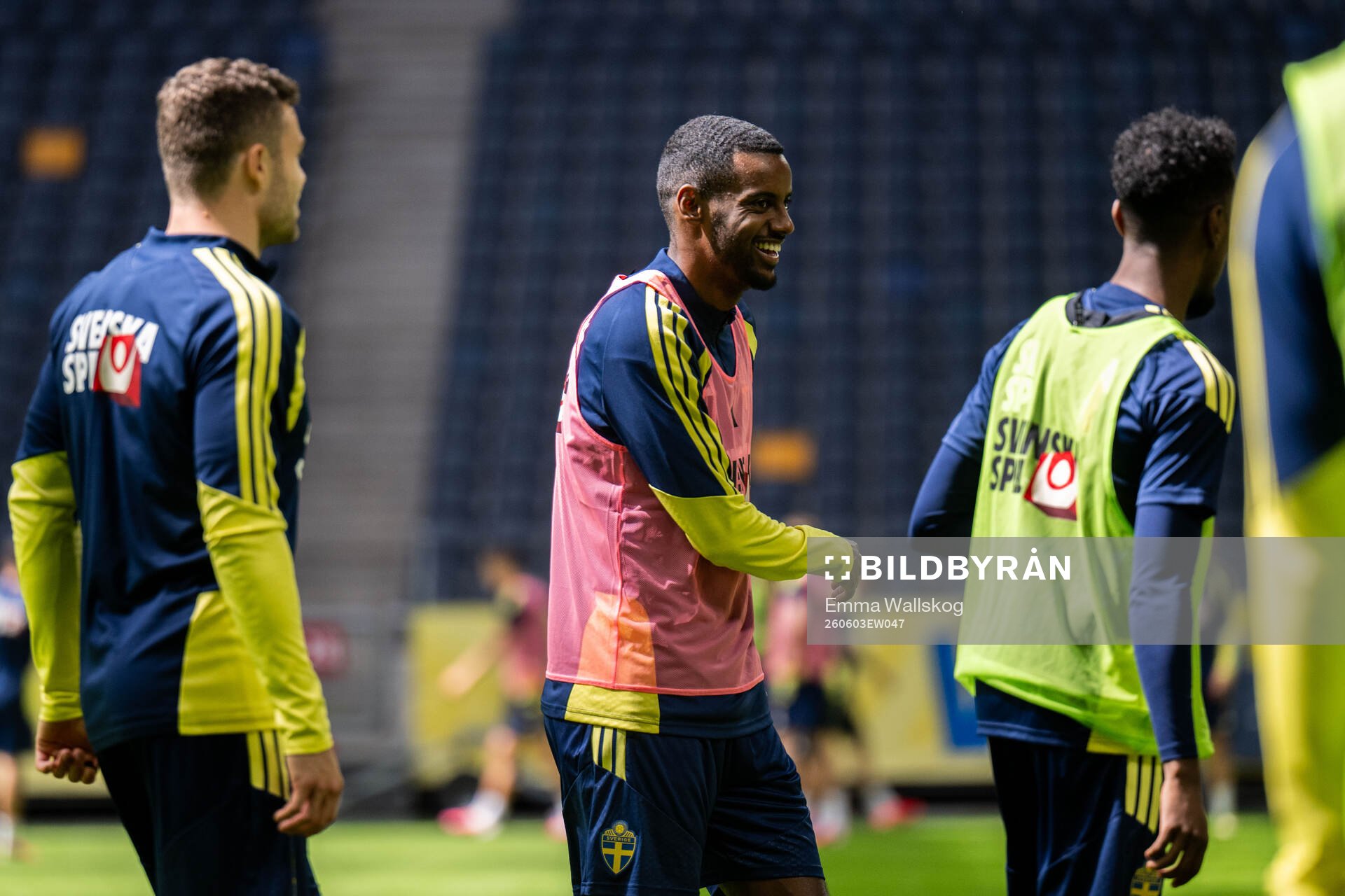 Alexander Isak of the Swedish national football team at a