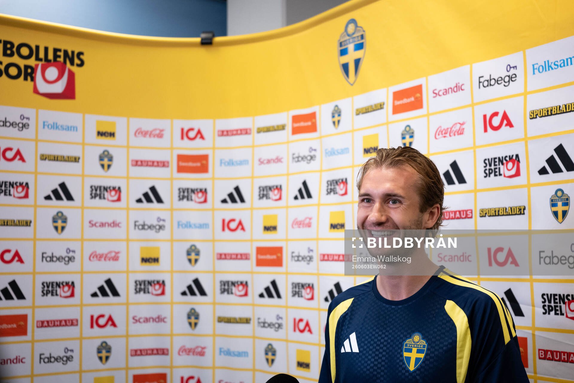 Benjamin Nygren of the Swedish national football team in