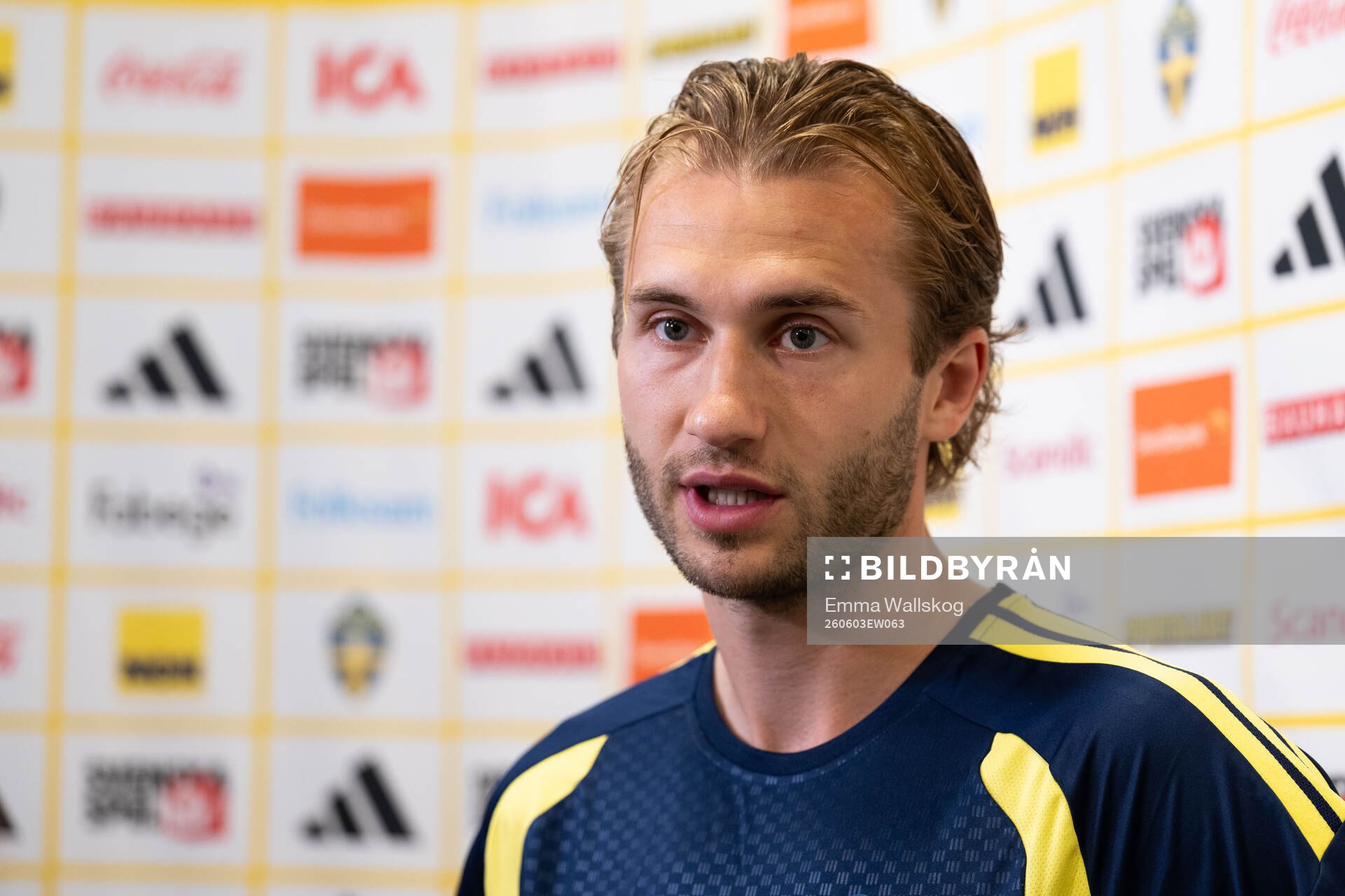 Benjamin Nygren of the Swedish national football team in