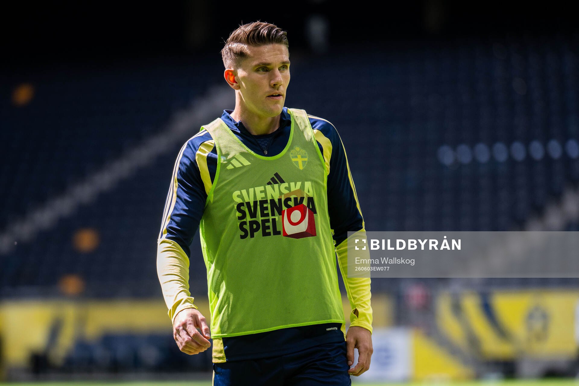 Viktor Gyökeres of the Swedish national football team at a