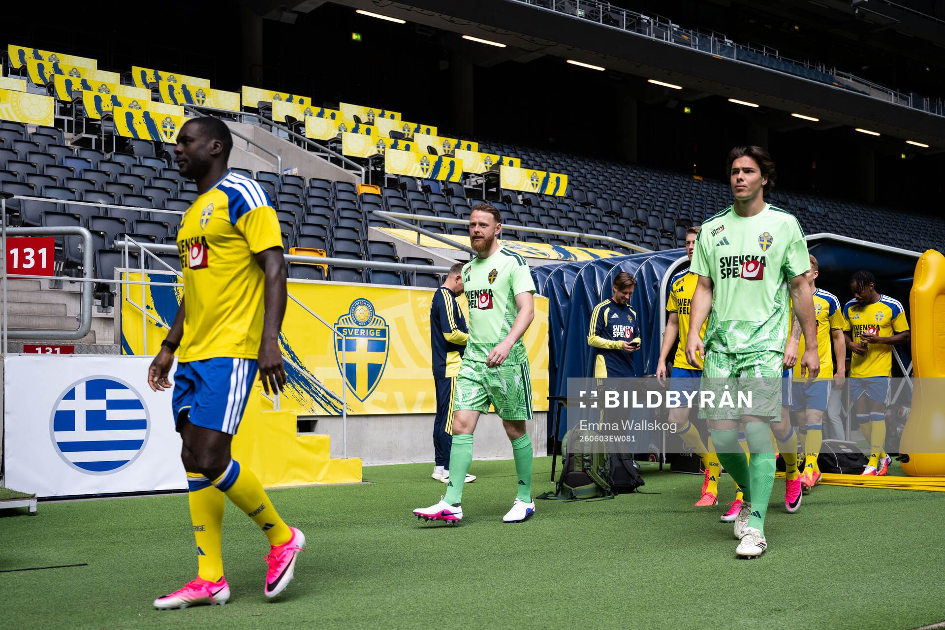 Ken Sema, goalkeeper Viktor Johansson and goalkeeper Jacob