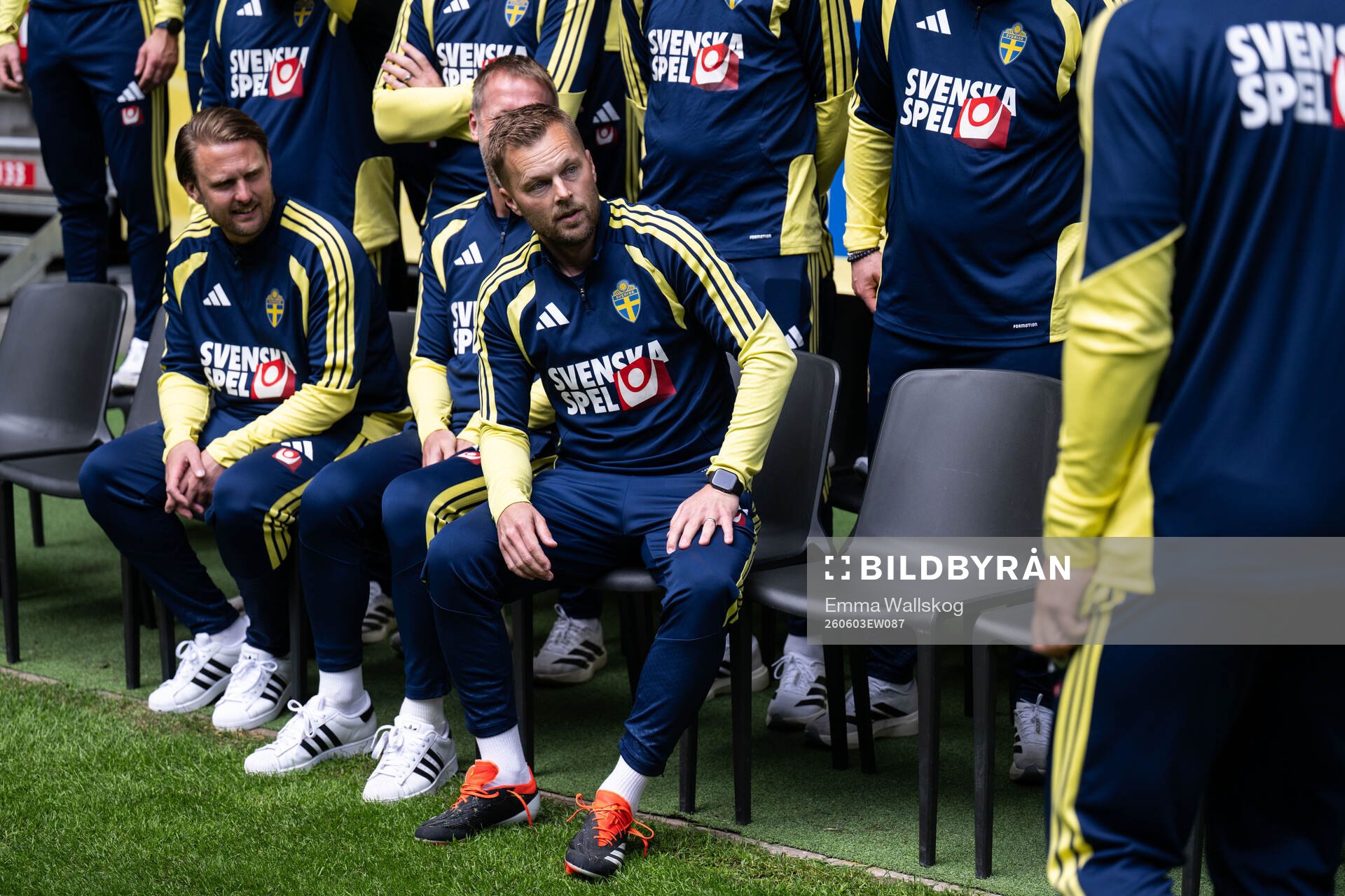 Assistant coach Sebastian Larsson of the Swedish national