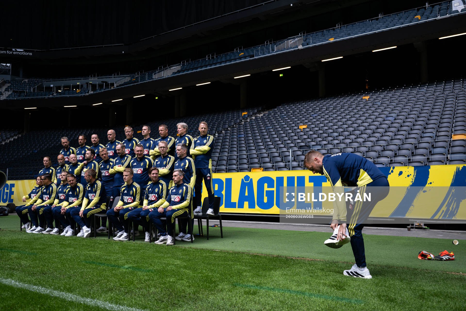Assistant coach Sebastian Larsson of the Swedish national