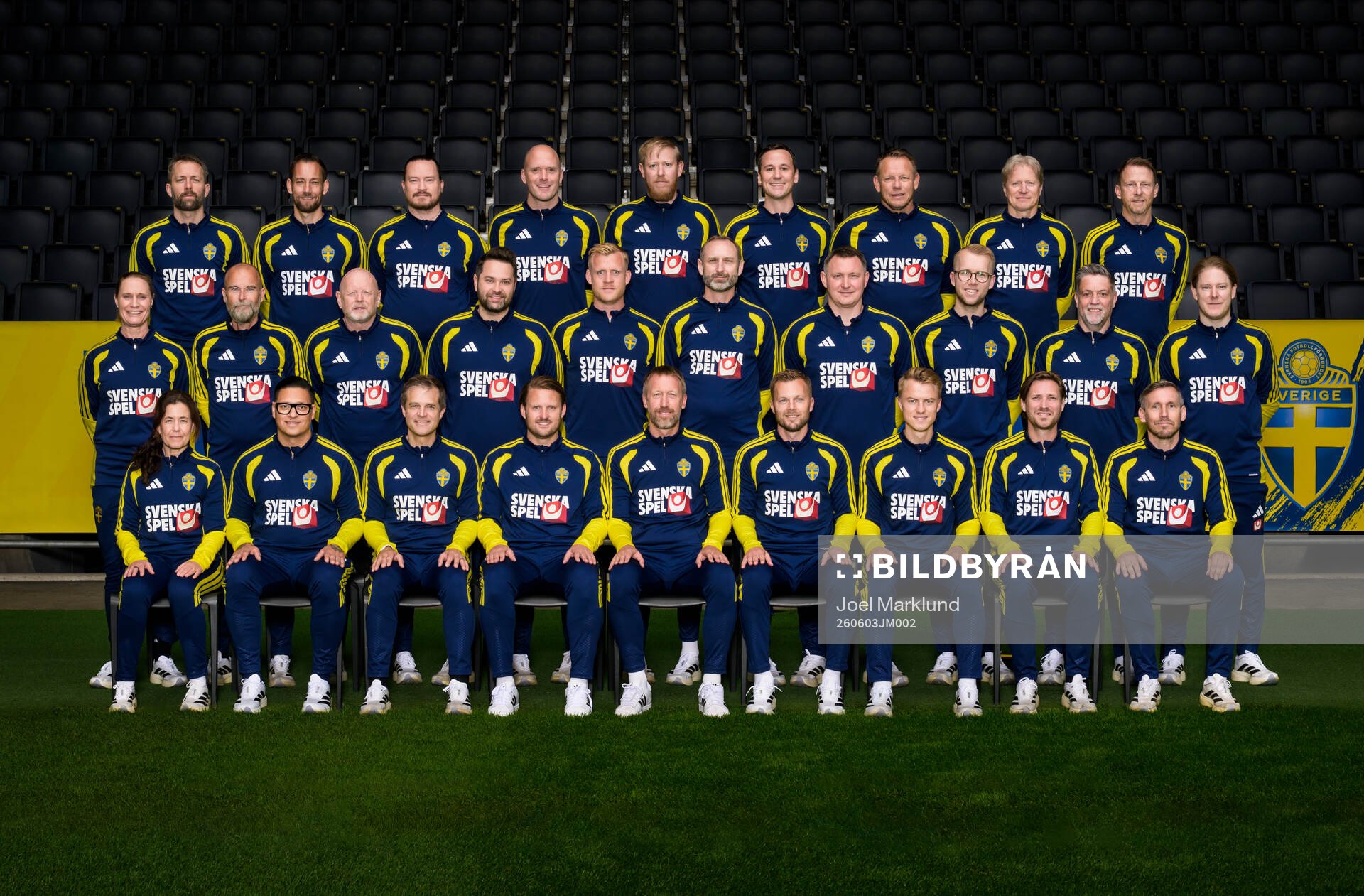 Coaching and support staff of the Swedish national football