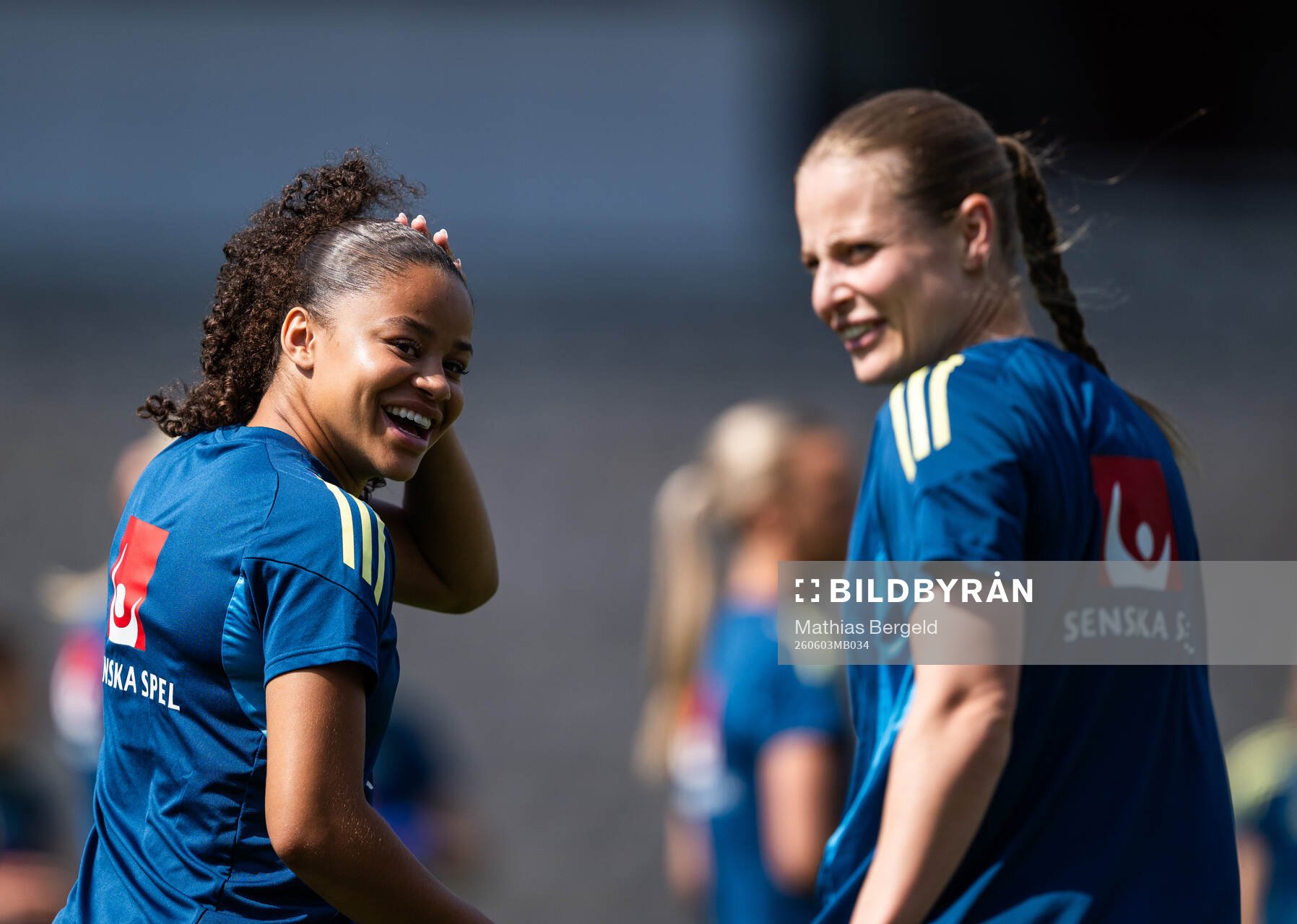 Beata Olsson and Anna Anvegård of the Swedish women's