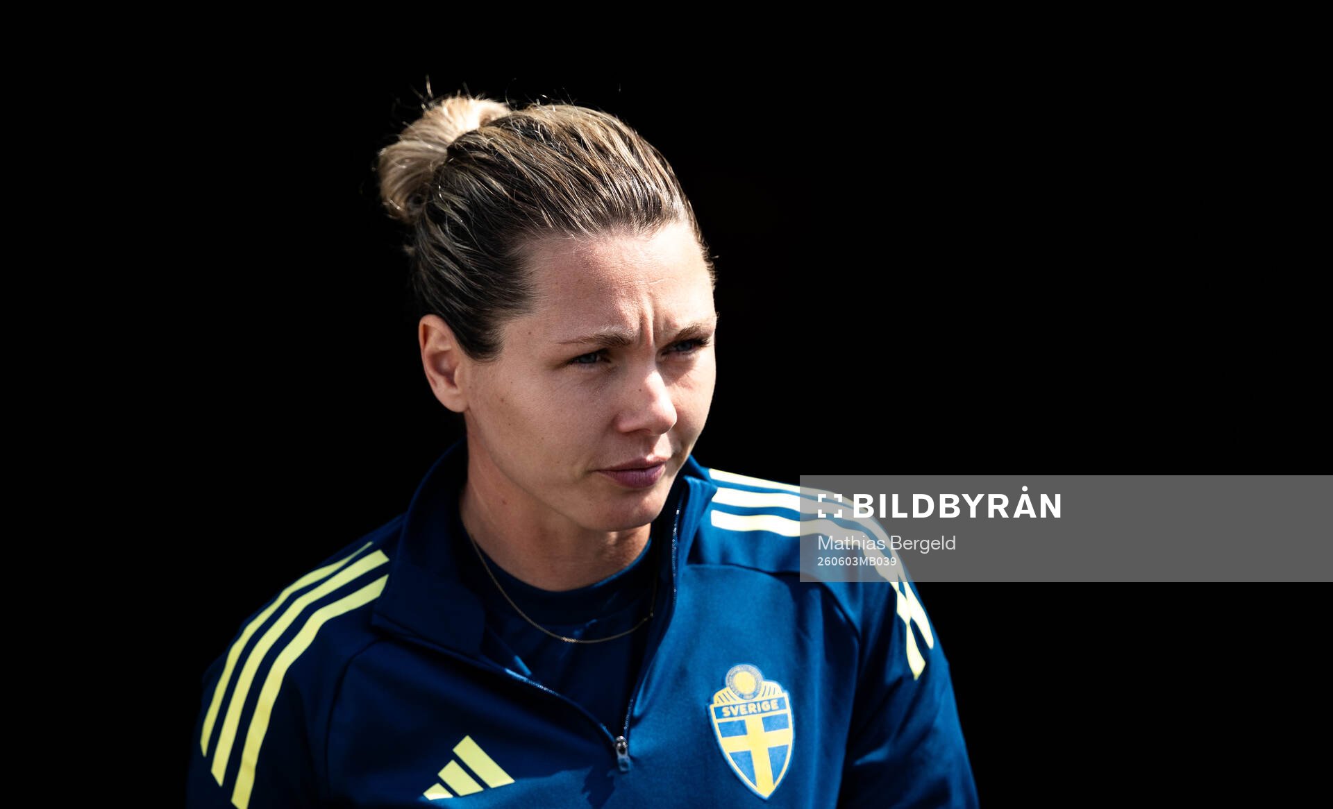 Goalkeeper Jennifer Falk of the Swedish women's national
