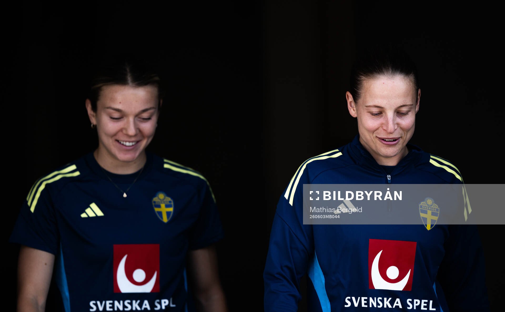 Beata Olsson and Anna Anvegård of the Swedish women's