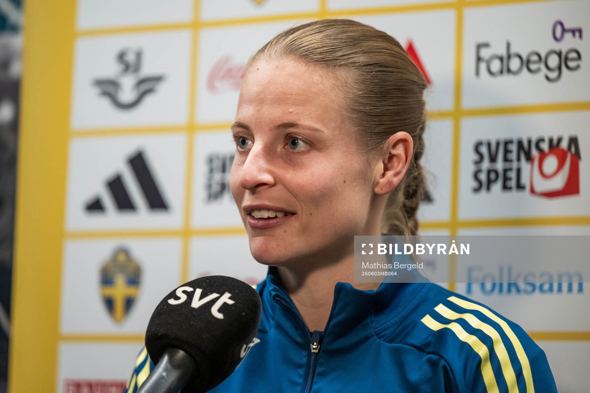 Anna Anvegård of the Swedish women's national football team