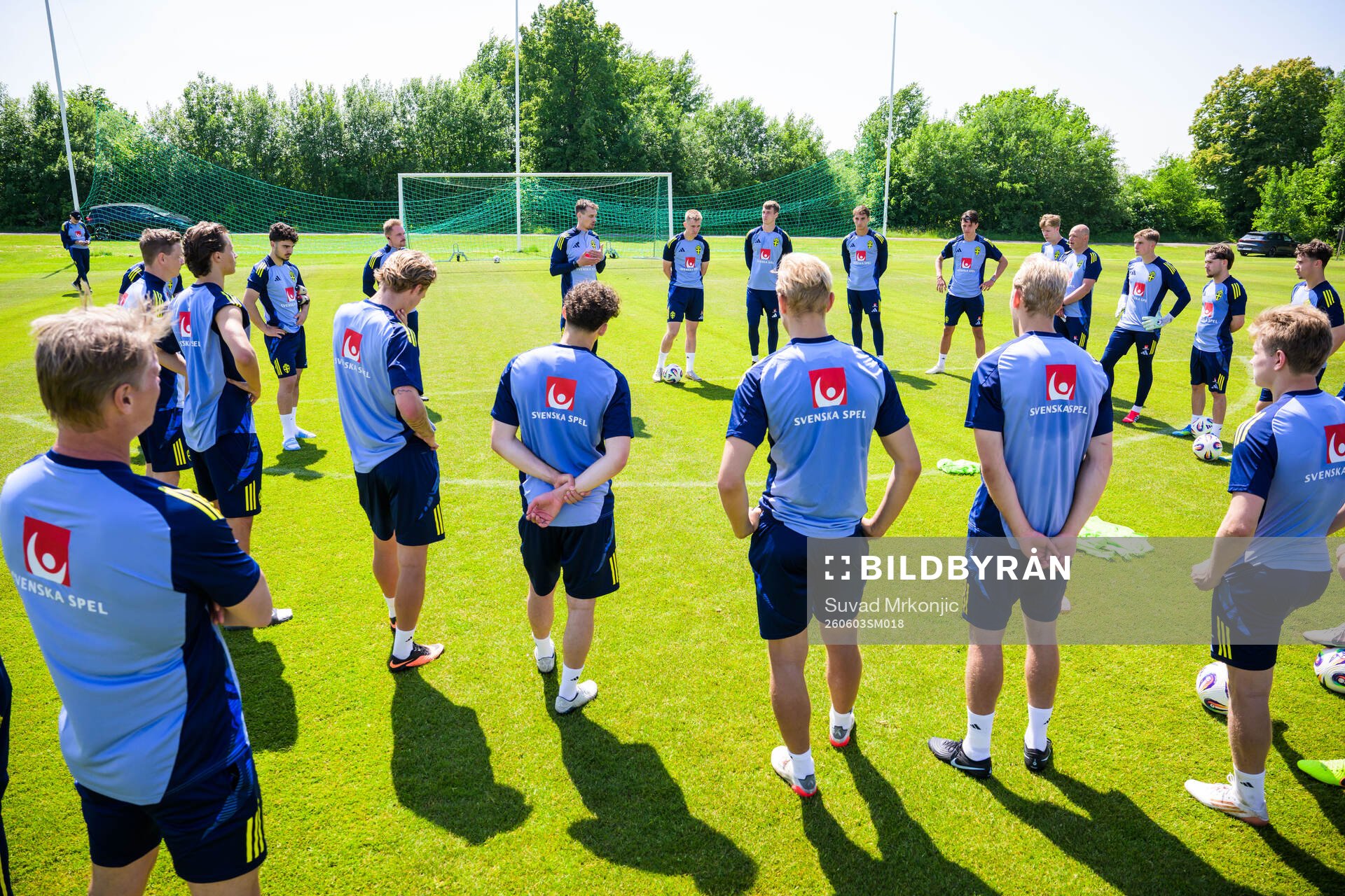 Players and staff of the Swedish under-21 national football