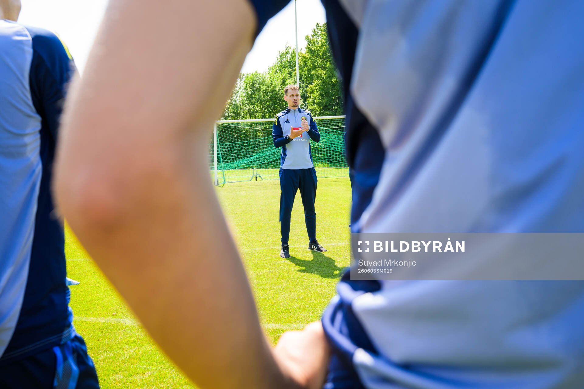 Head coach head Daniel Bäckström of the Swedish under-21