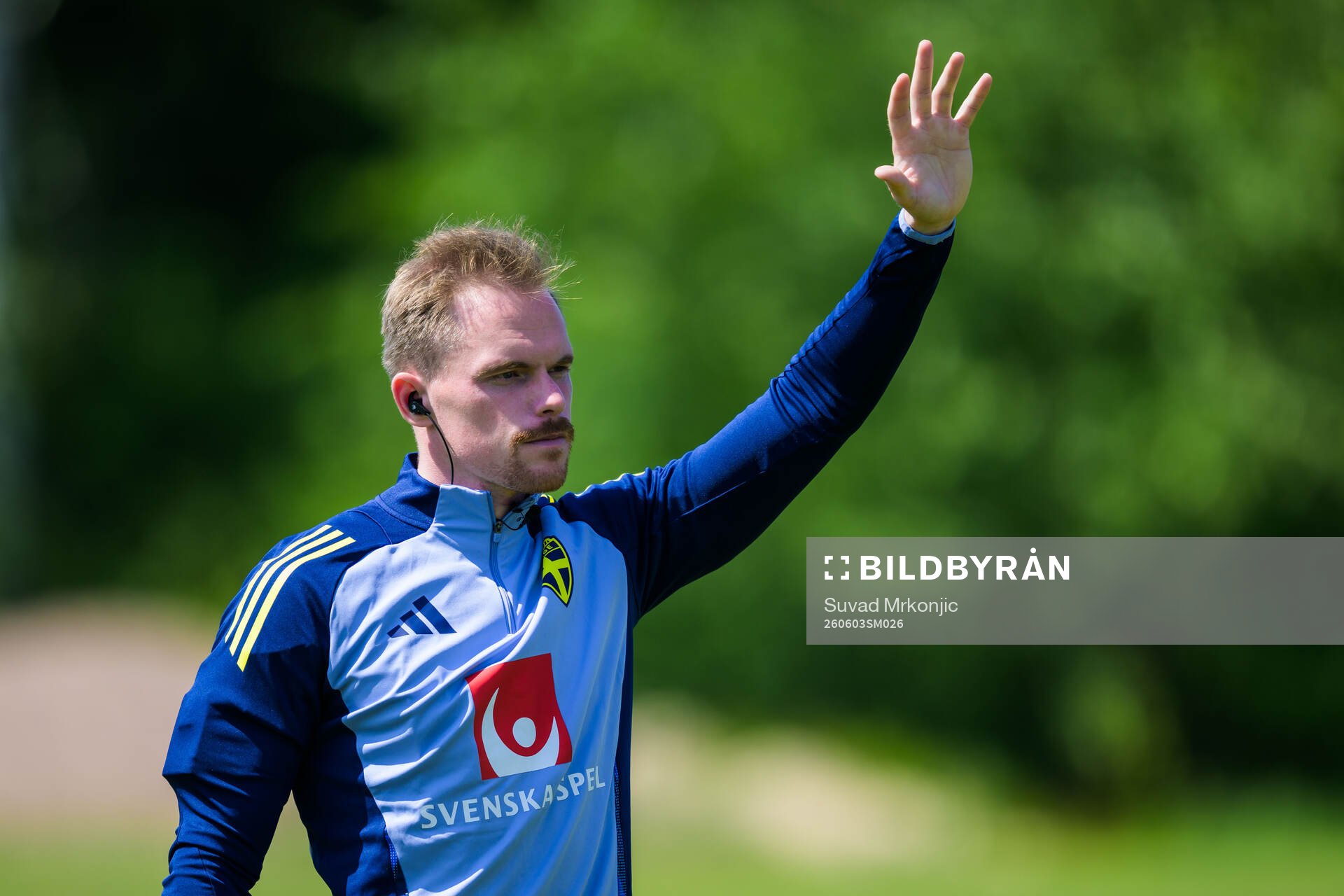 Goalkeeper coach Patrik Abrahamsson of the Swedish under-21