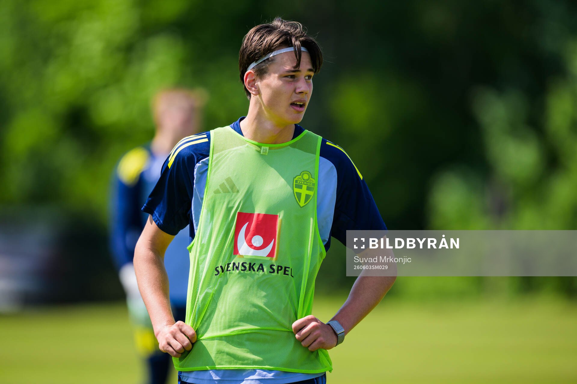 Oskar Cotton of the Swedish under-21 national football team