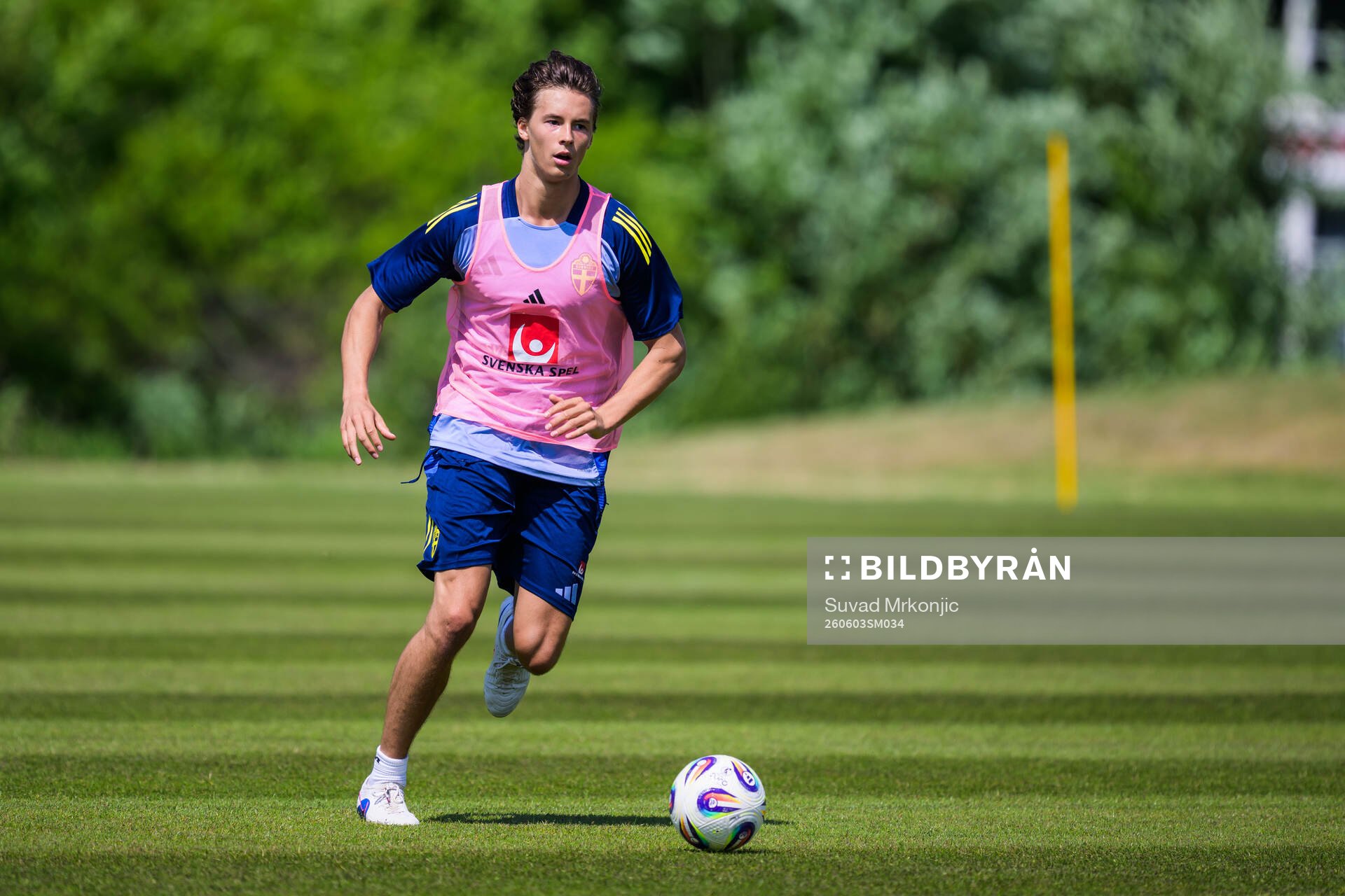 John Mellberg of the Swedish under-21 national football team
