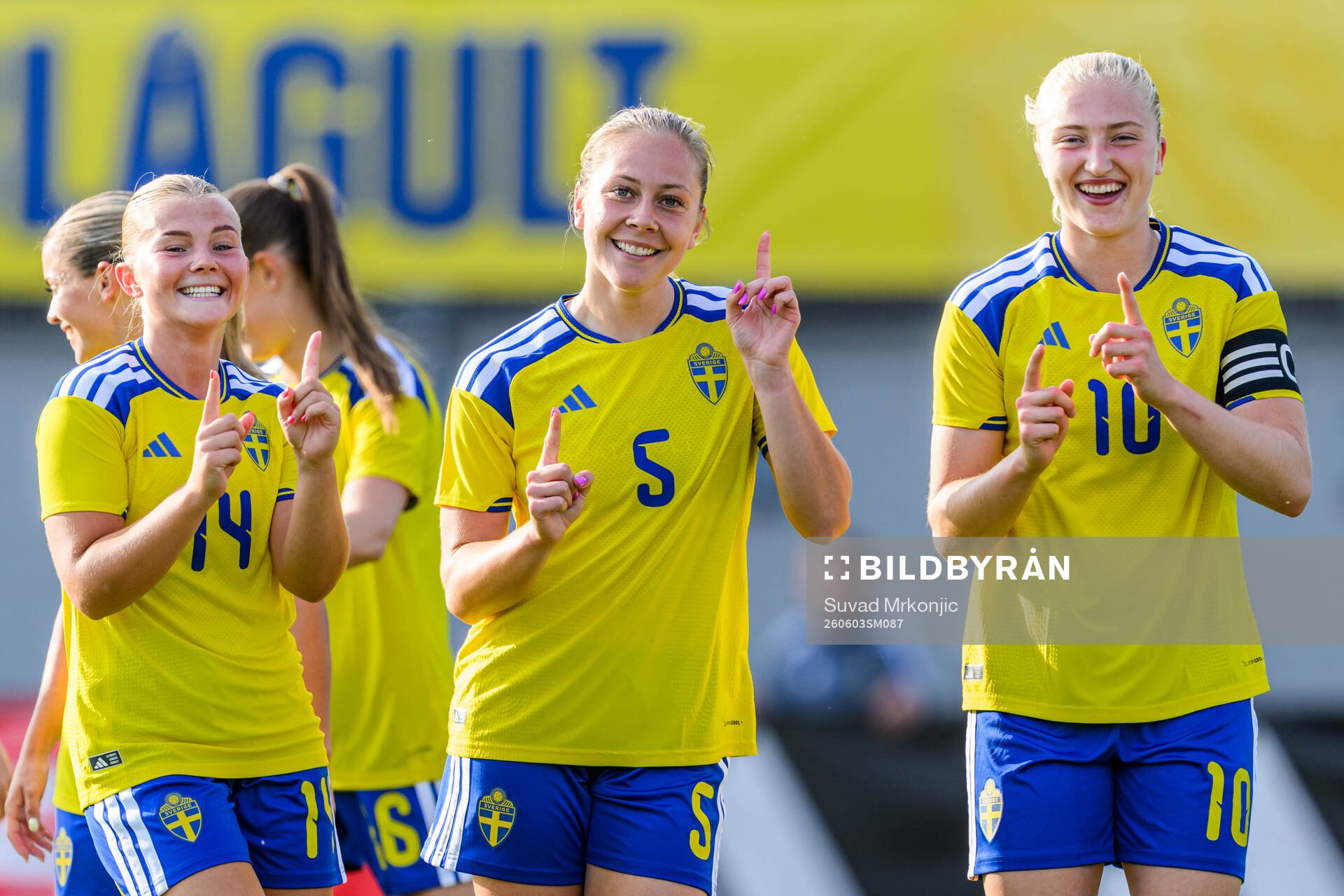Matilda Nildén, Alice Bergström and Wilma Leidhammar of