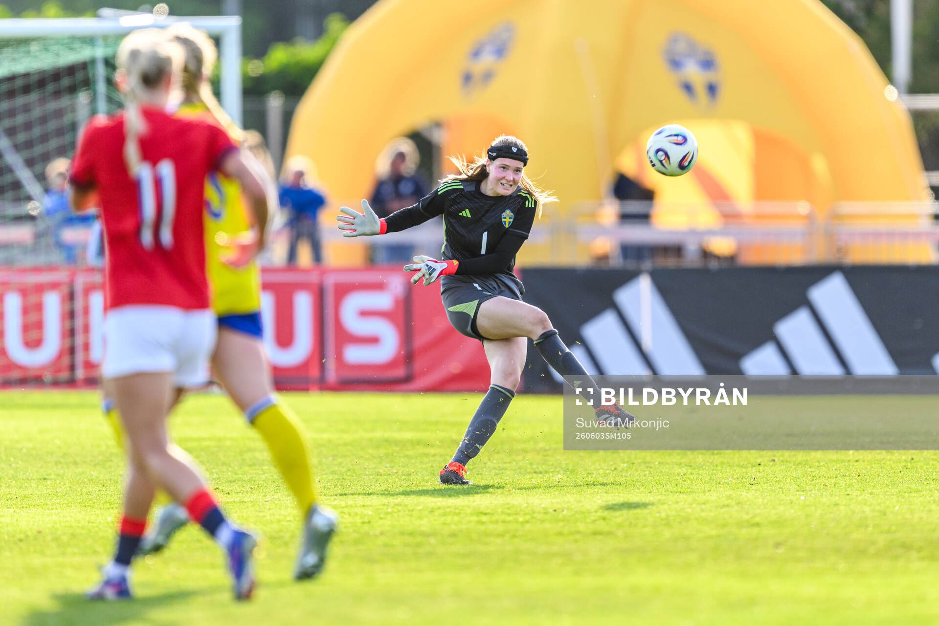 Goalkeeper Elvira Björklund of Sweden