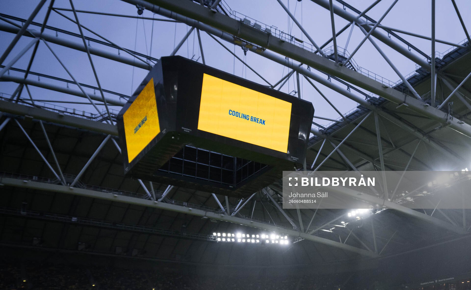 The media cube informs about a cooling break