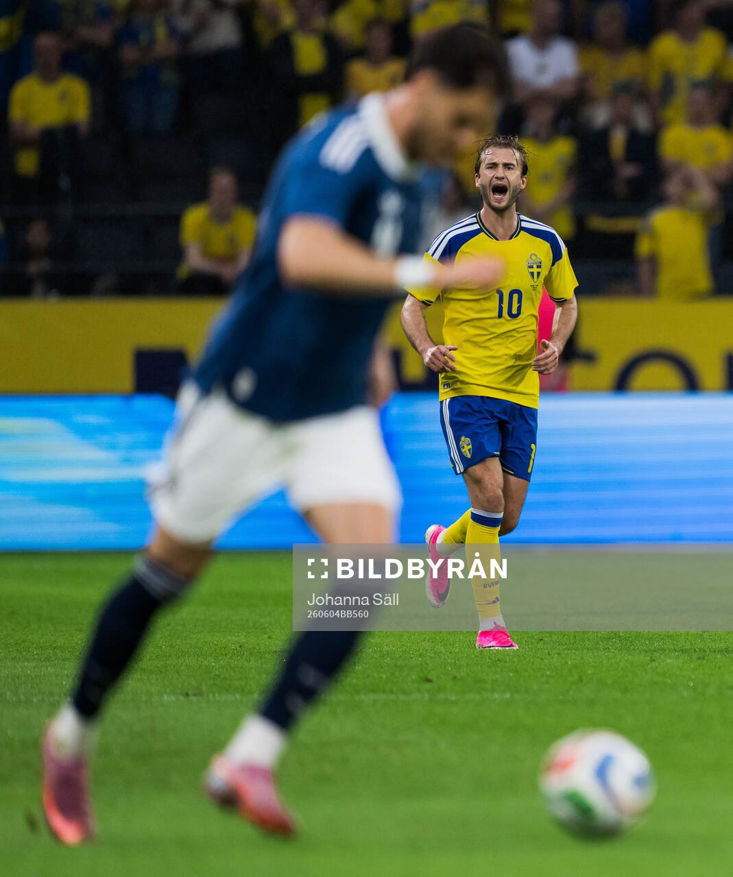 Benjamin Nygren of Sweden reacts