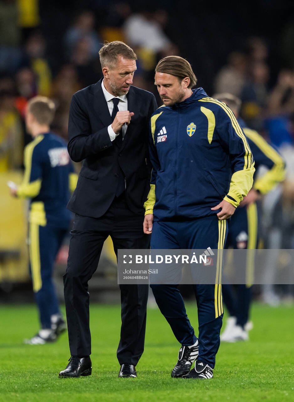 Head coach Graham Potter and assistant coach Björn Hamberg