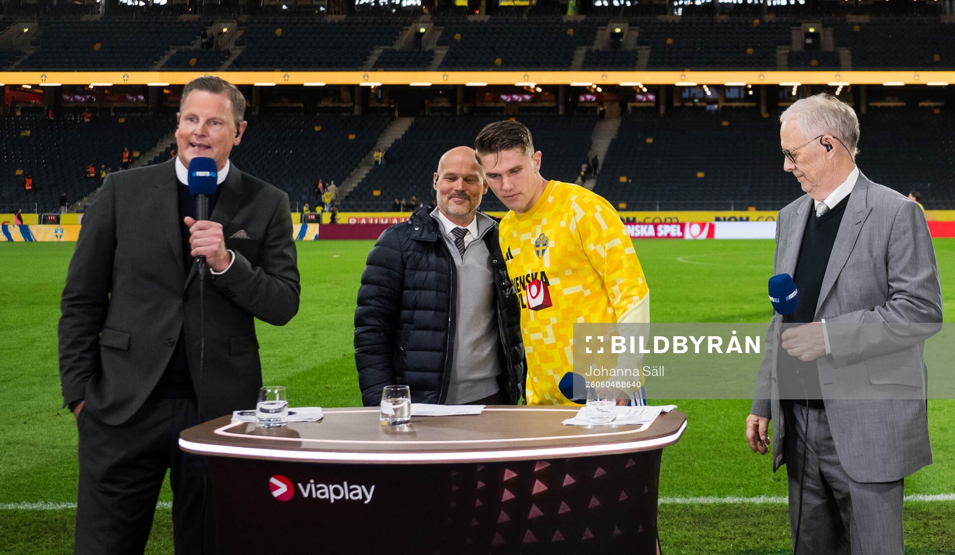 Niklas Jihde, Fredrik Ljungberg and Lars Lagerbäck of