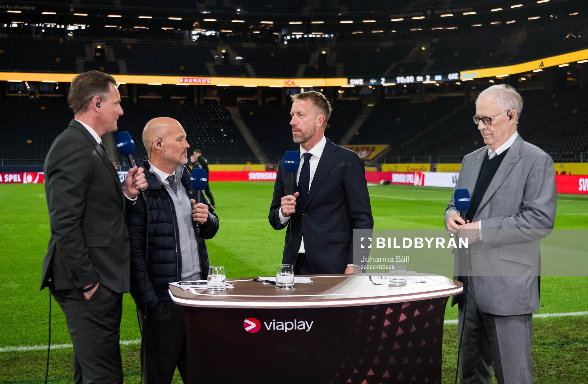 Niklas Jihde, Fredrik Ljungberg and Lars Lagerbäck of
