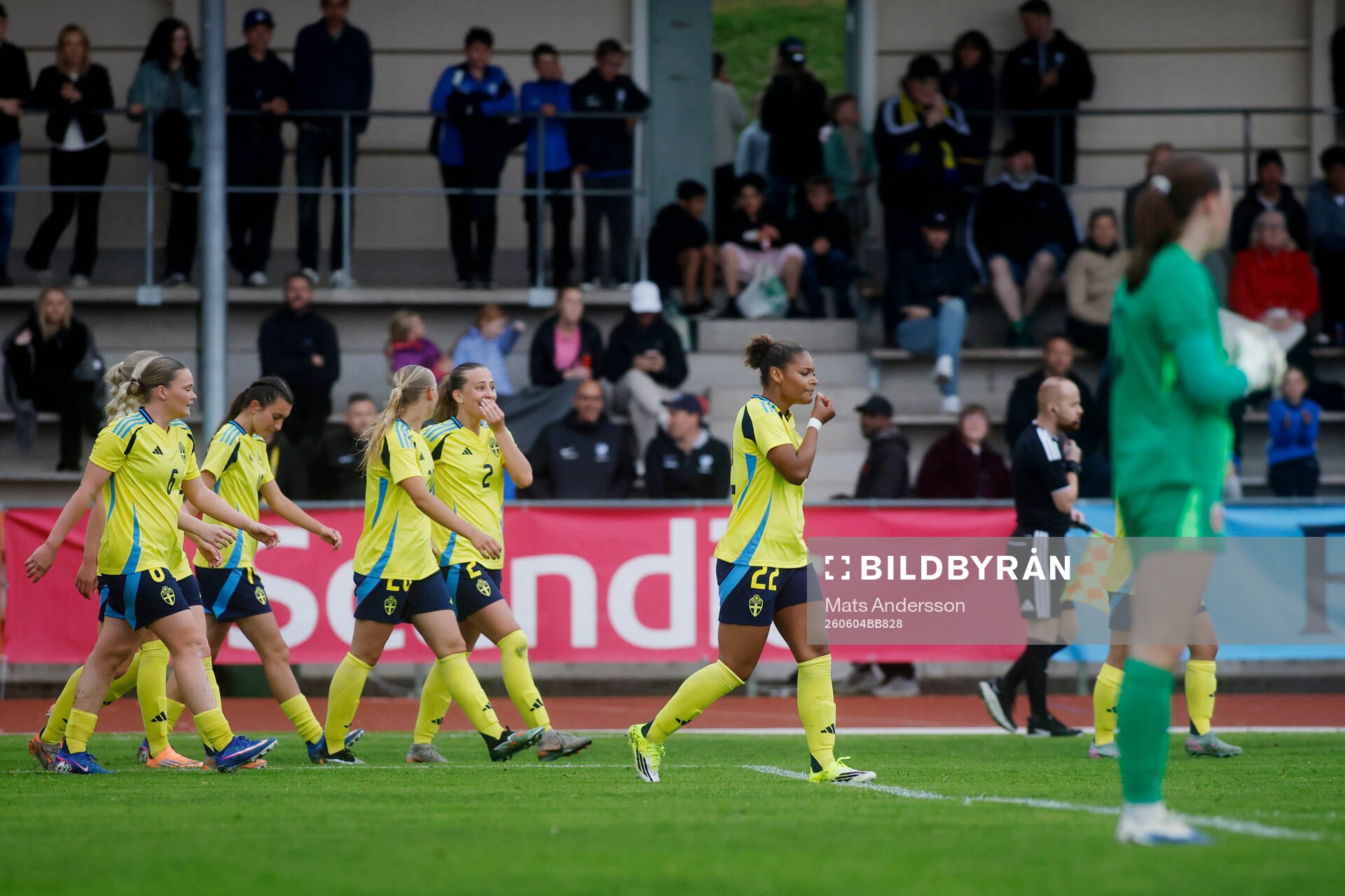 Astrid Fors of Sweden celebrates 2-0