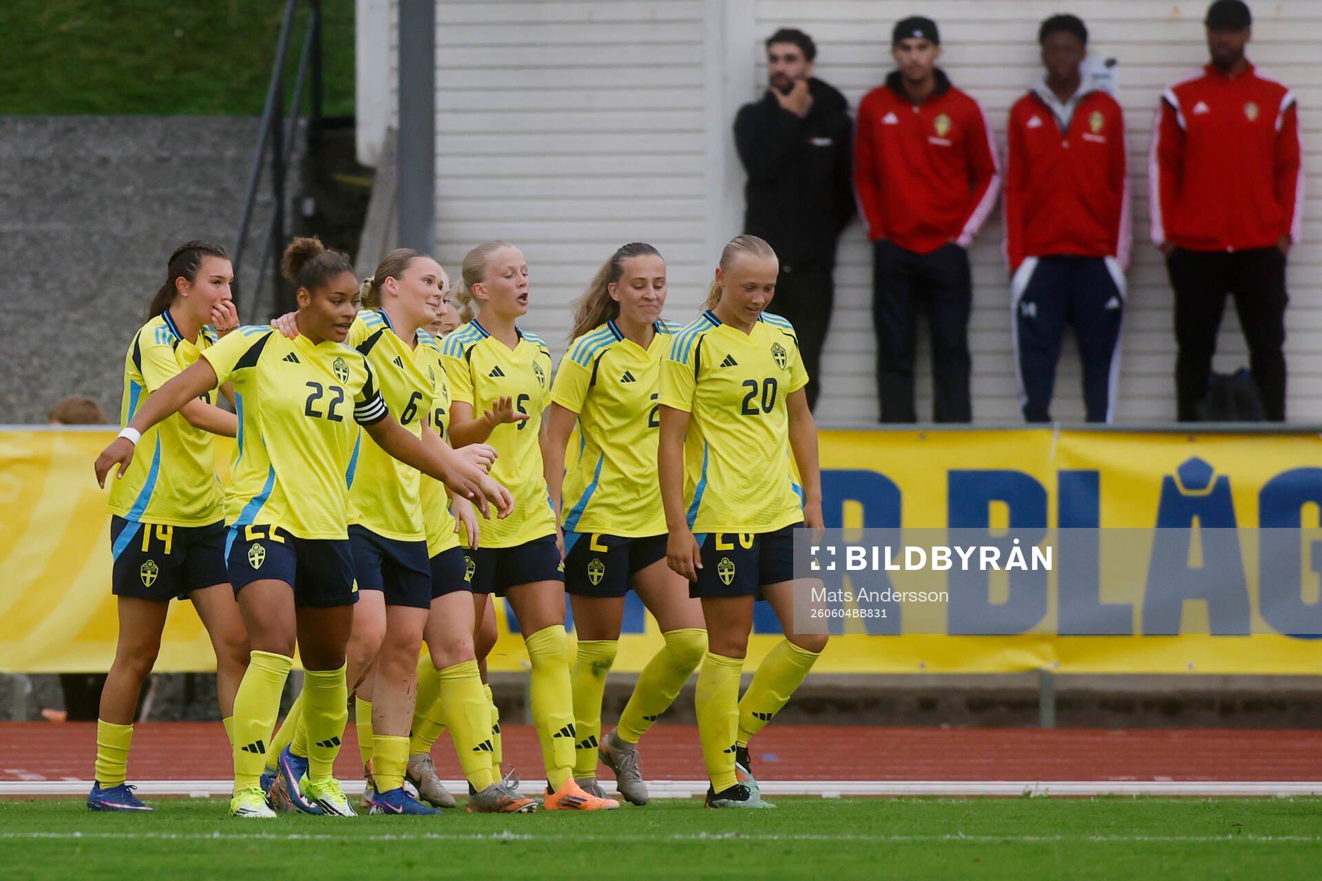 Astrid Fors of Sweden celebrates 2-0
