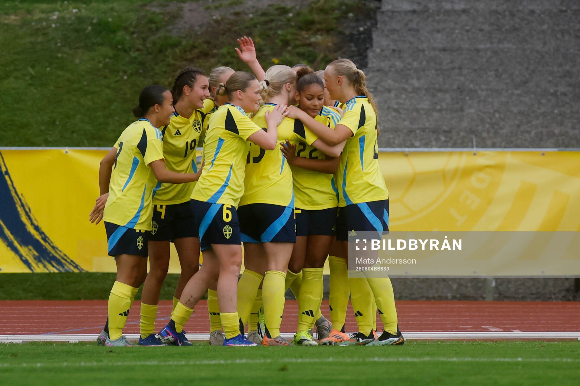 Astrid Fors of Sweden celebrates 2-0