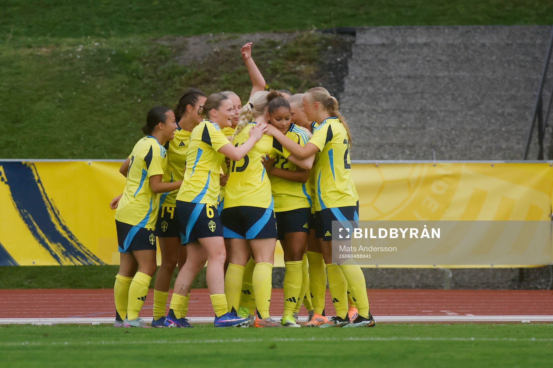 Astrid Fors of Sweden celebrates 2-0
