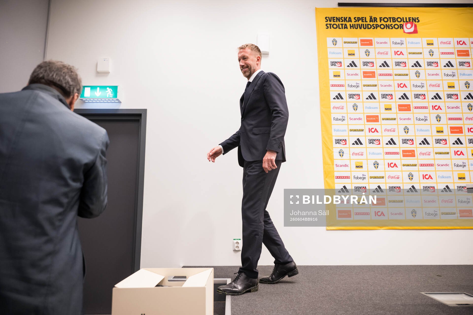 Head coach Graham Potter of Sweden at the press conference