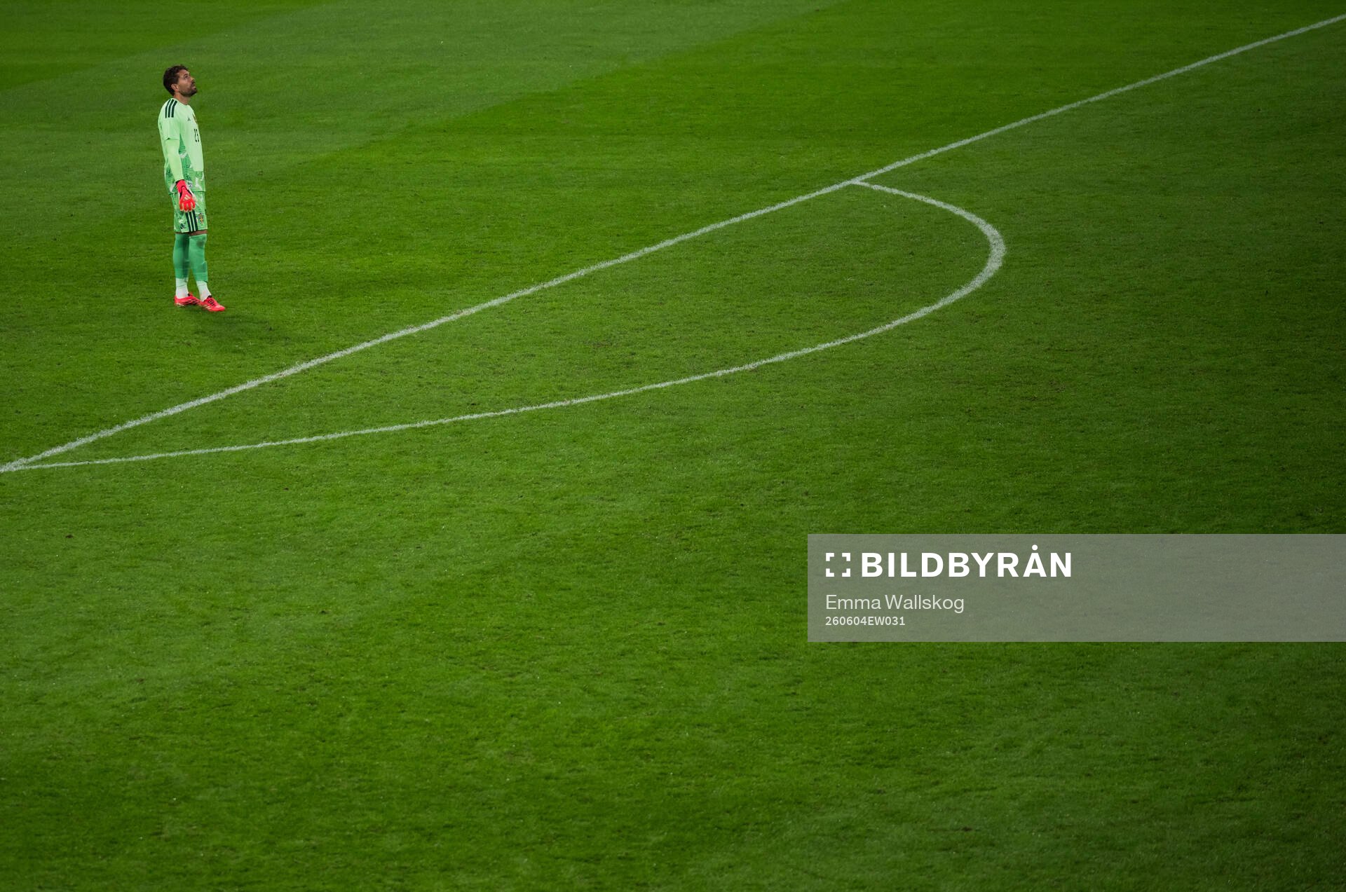 Goalkeeper Kristoffer Nordfeldt of Sweden looks dejected