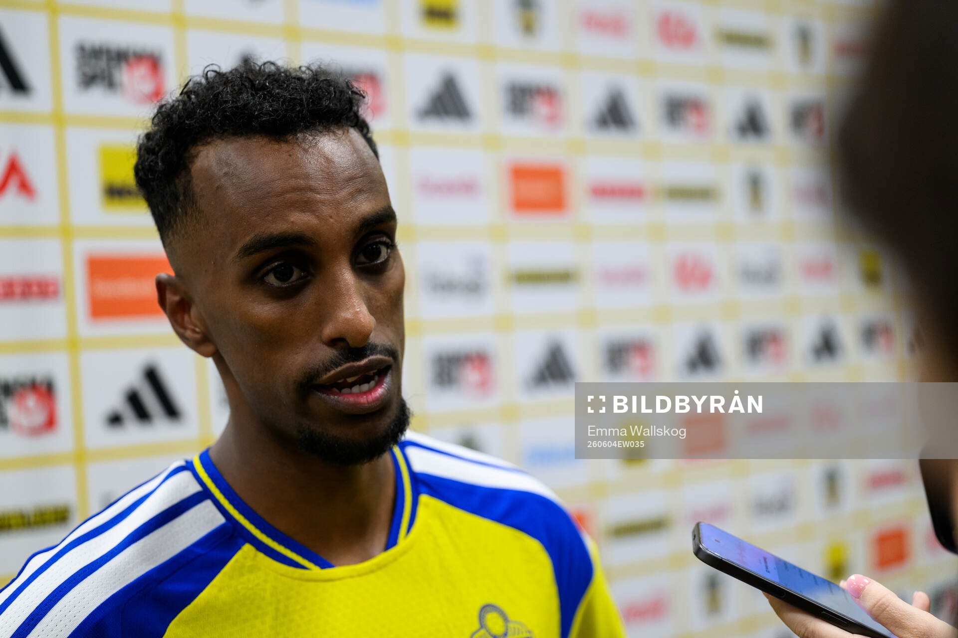 Taha Ali of Sweden is interviewed