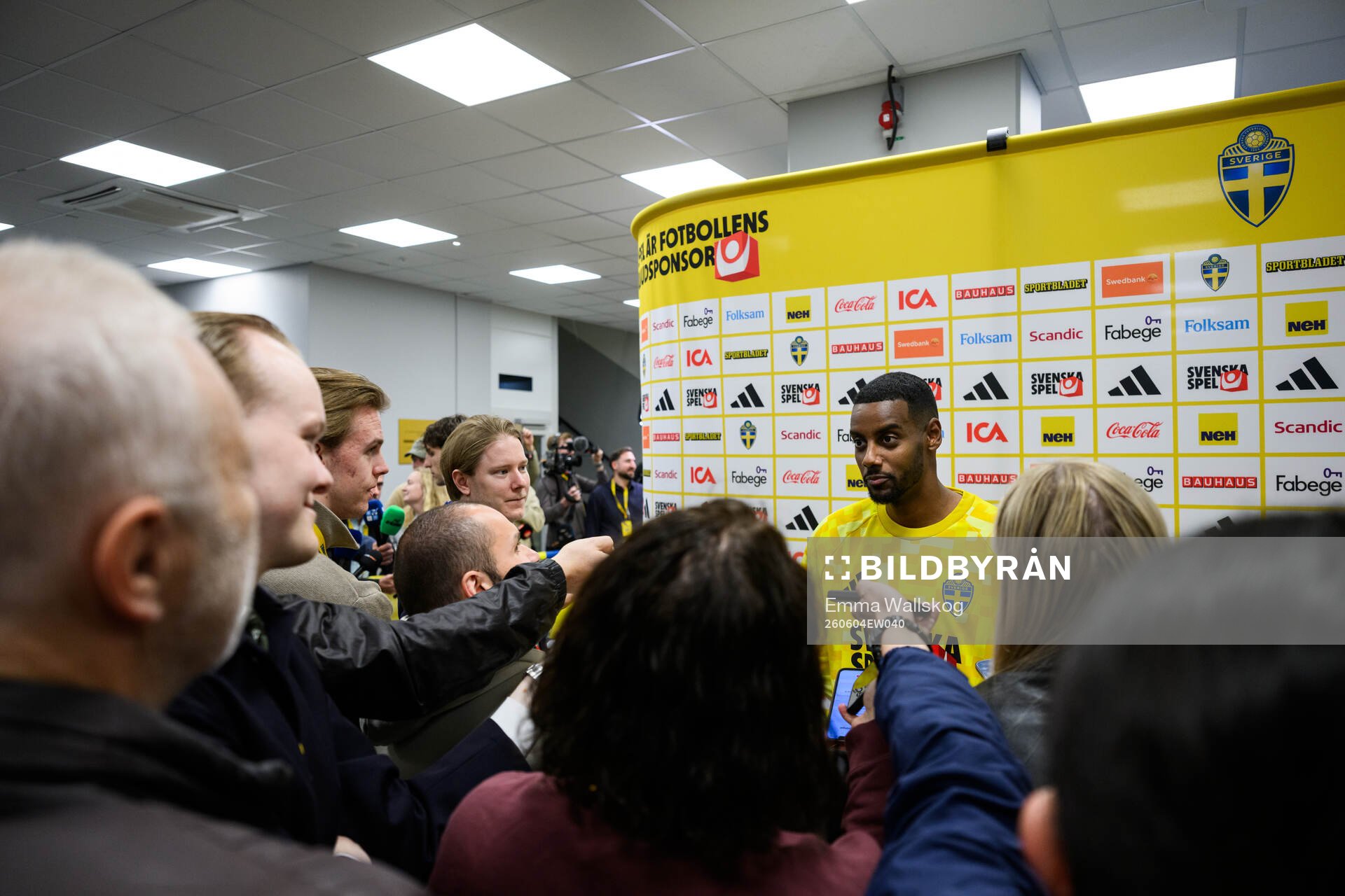 Alexander Isak of Sweden is interviewed
