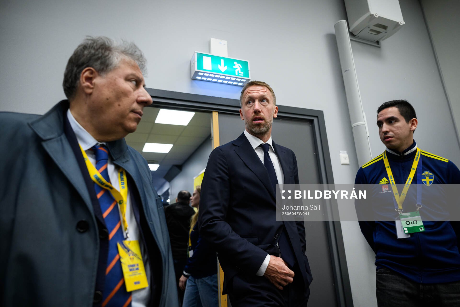 Head coach Graham Potter of Sweden at the press conference
