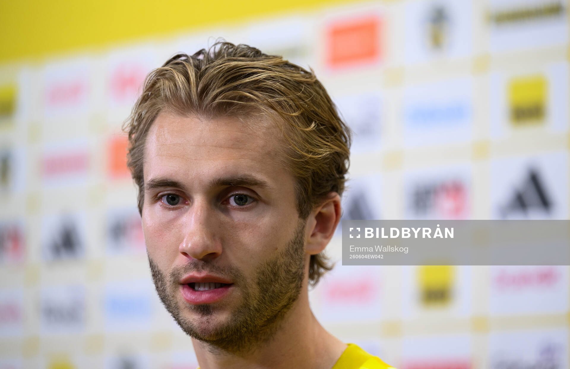 Benjamin Nygren of Sweden is interviewed