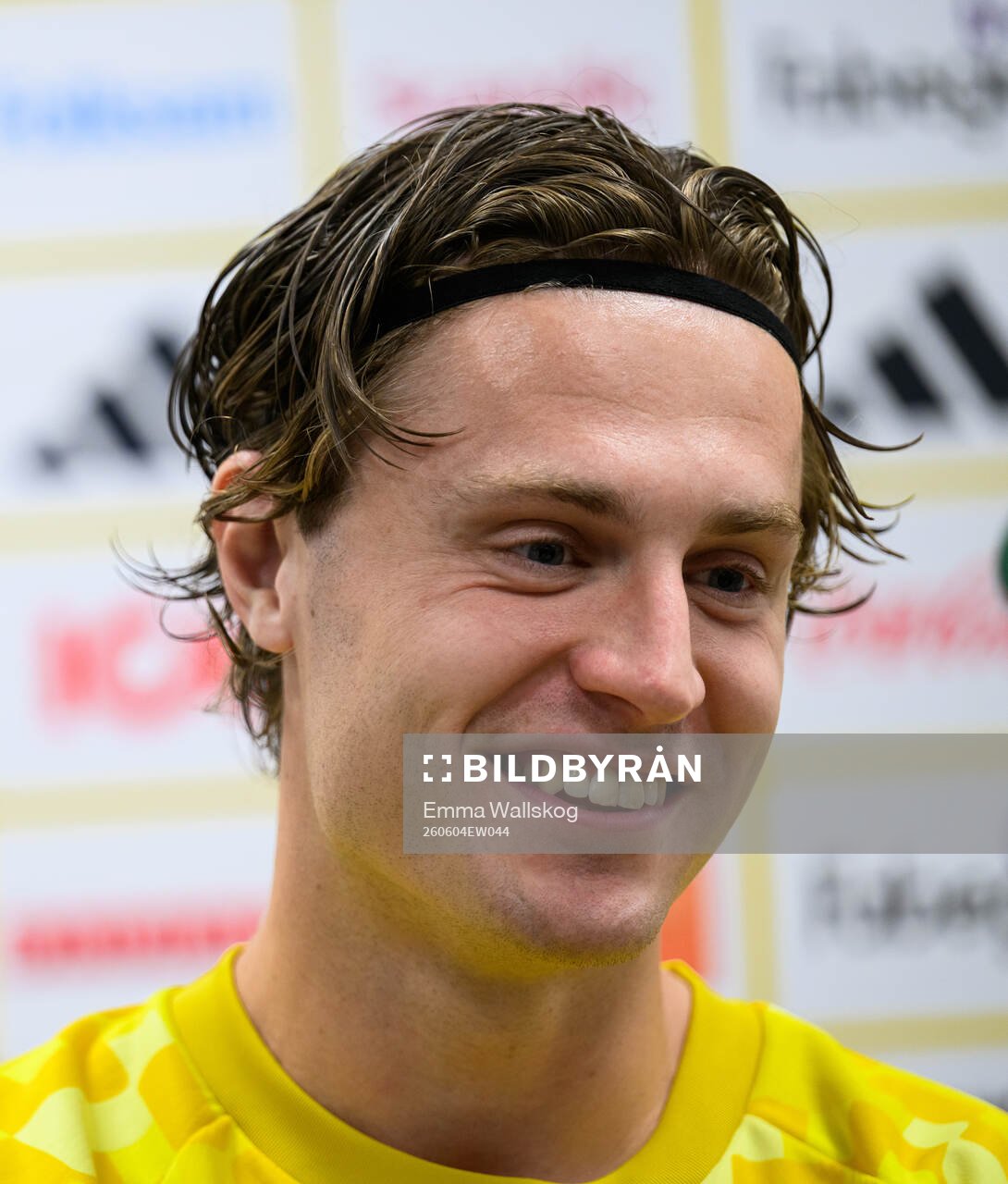Mattias Svanberg of Sweden is interviewed