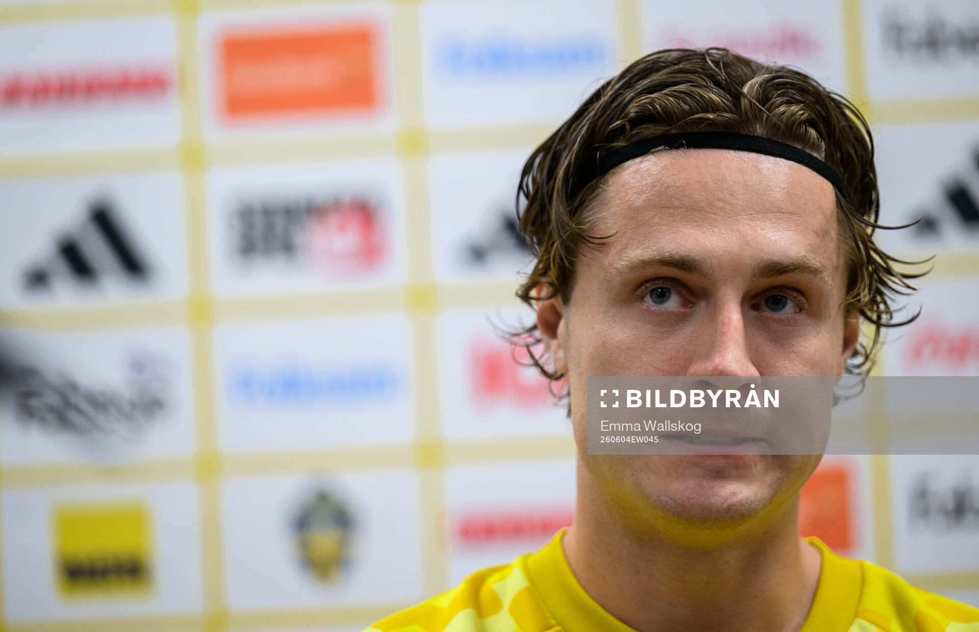 Mattias Svanberg of Sweden is interviewed