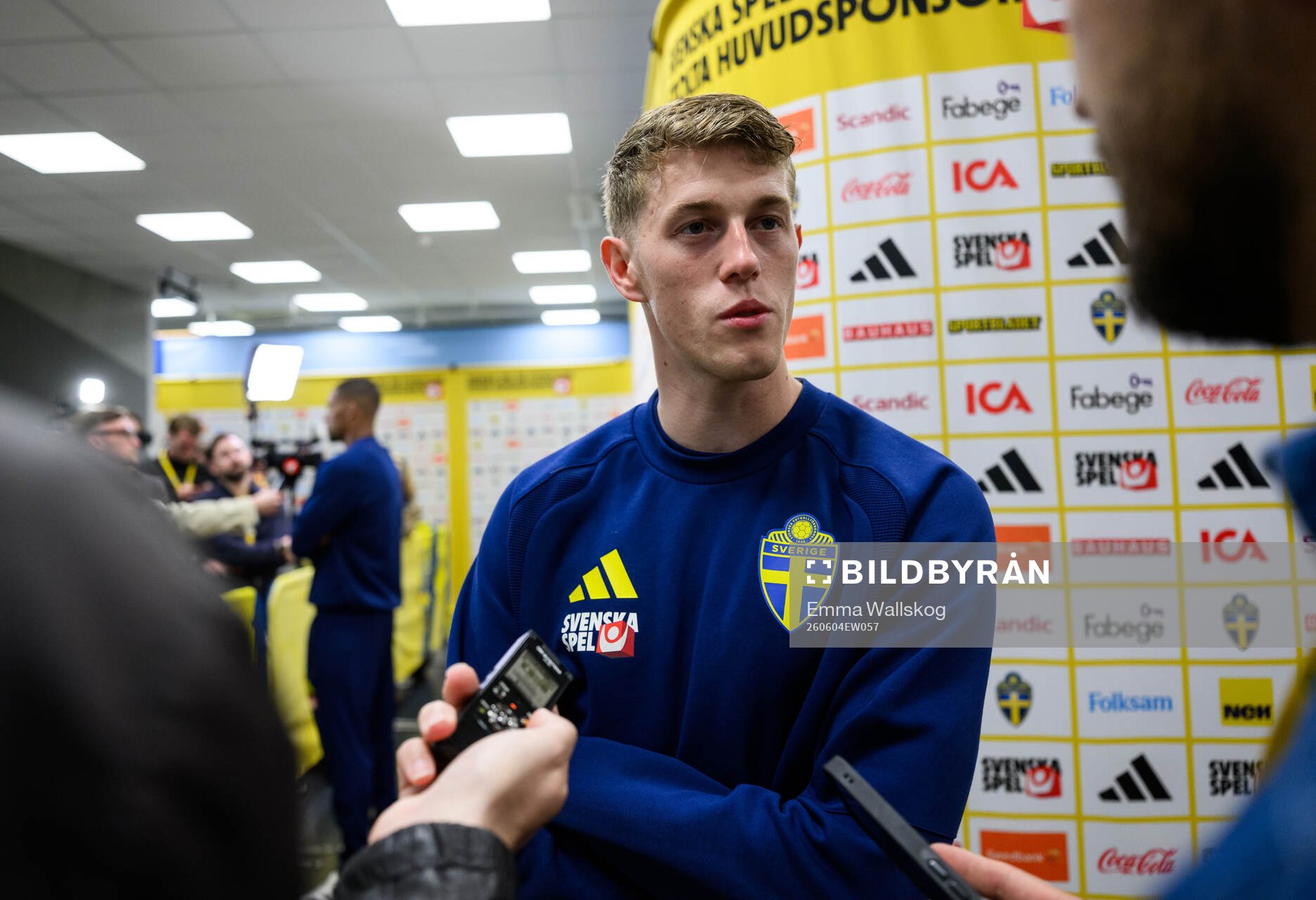 Alexander Bernhardsson of Sweden is interviewed