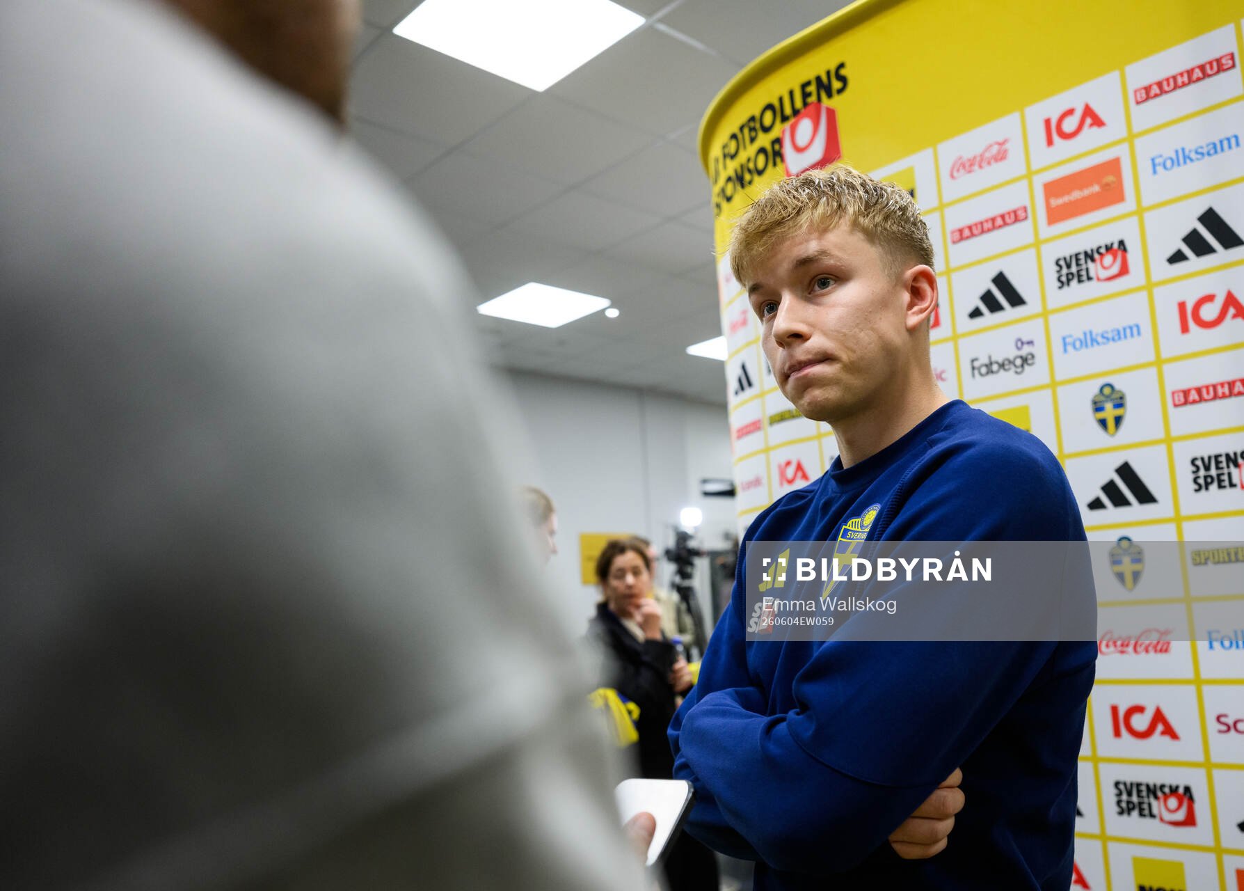 Daniel Svensson of Sweden is interviewed