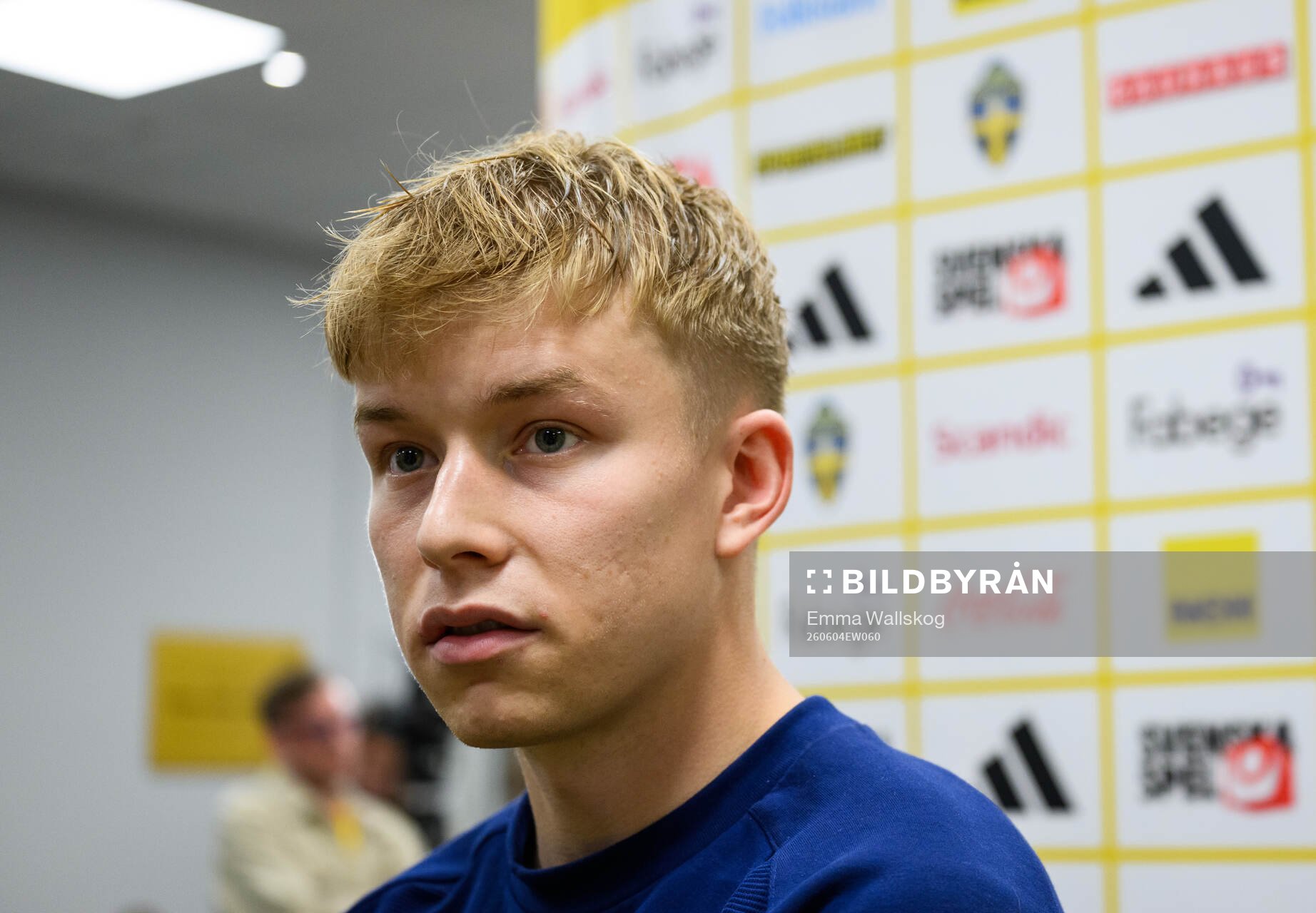Daniel Svensson of Sweden is interviewed