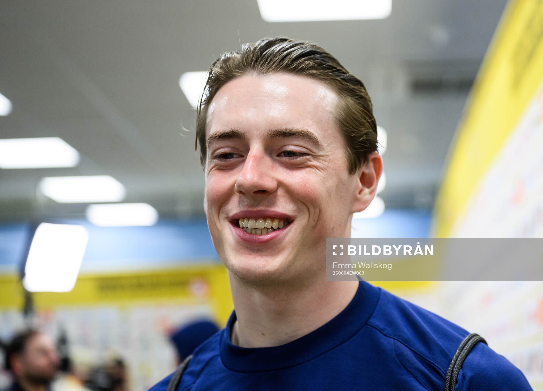 Elliot Stroud of Sweden is interviewed