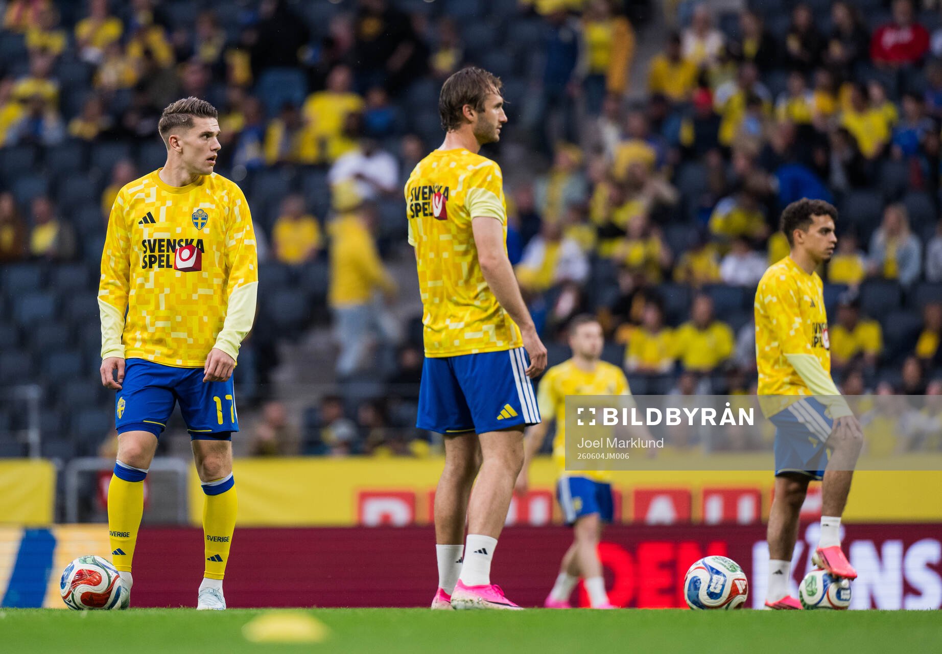 Viktor Gyökeres and Benjamin Nygren of Sweden