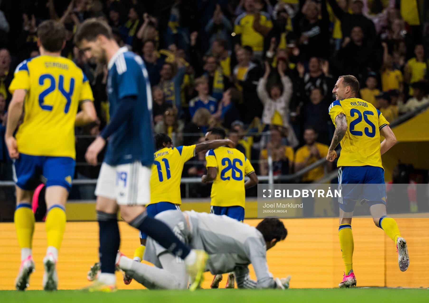 Gustaf Nilsson of Sweden celebrates
