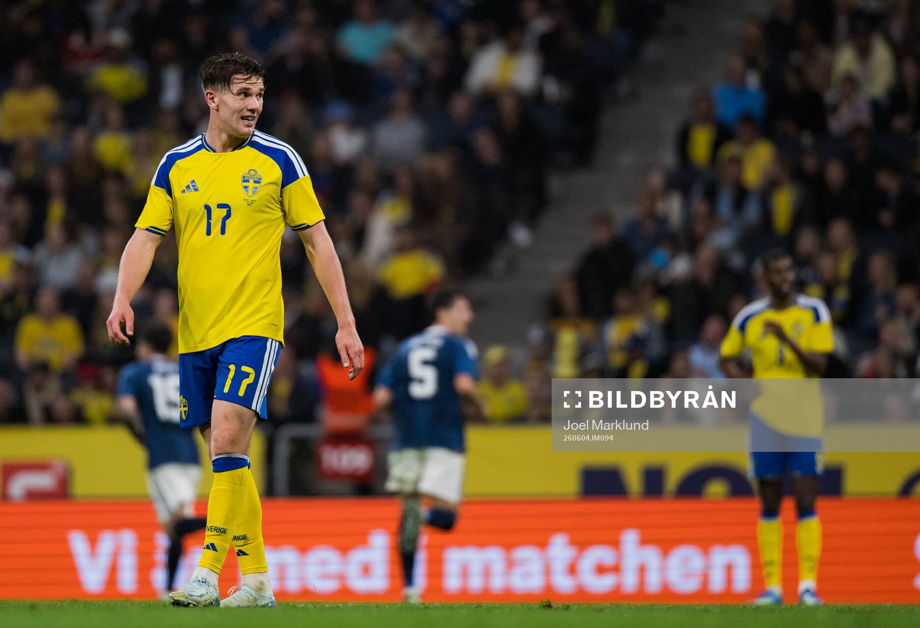 Viktor Gyökeres of Sweden looks dejected