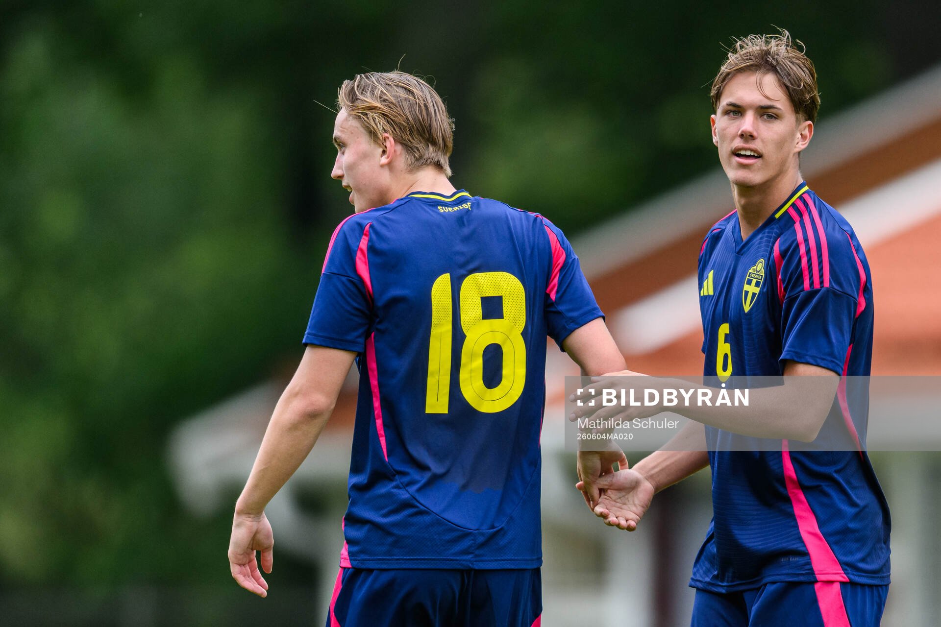 Alexander Berisson and Leon Westin Bryhn celebrates scoring